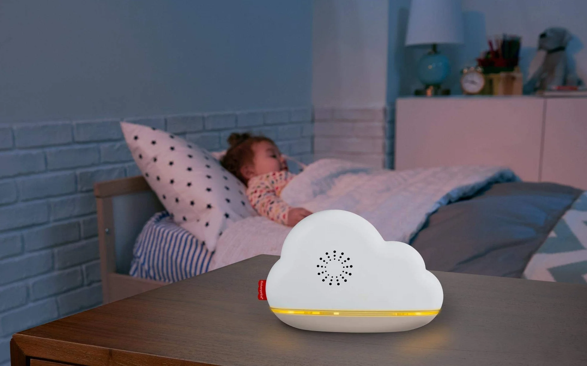 Fisher-Price Chmurkowa karuzelka uspokajacz, zabawka z dźwiękami do łóżeczka dla dzieci od narodzin, GRP99