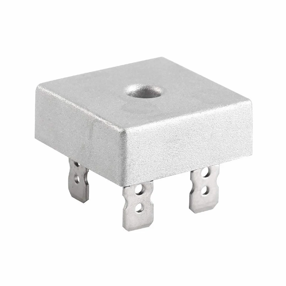 10 sztuk KBPC5010 50A 1000V Heavy Duty metalowa obudowa elektroniczny jednofazowy diodowy mostek prostowniczy opakowanie wielokrotnego użytku socialme-eu