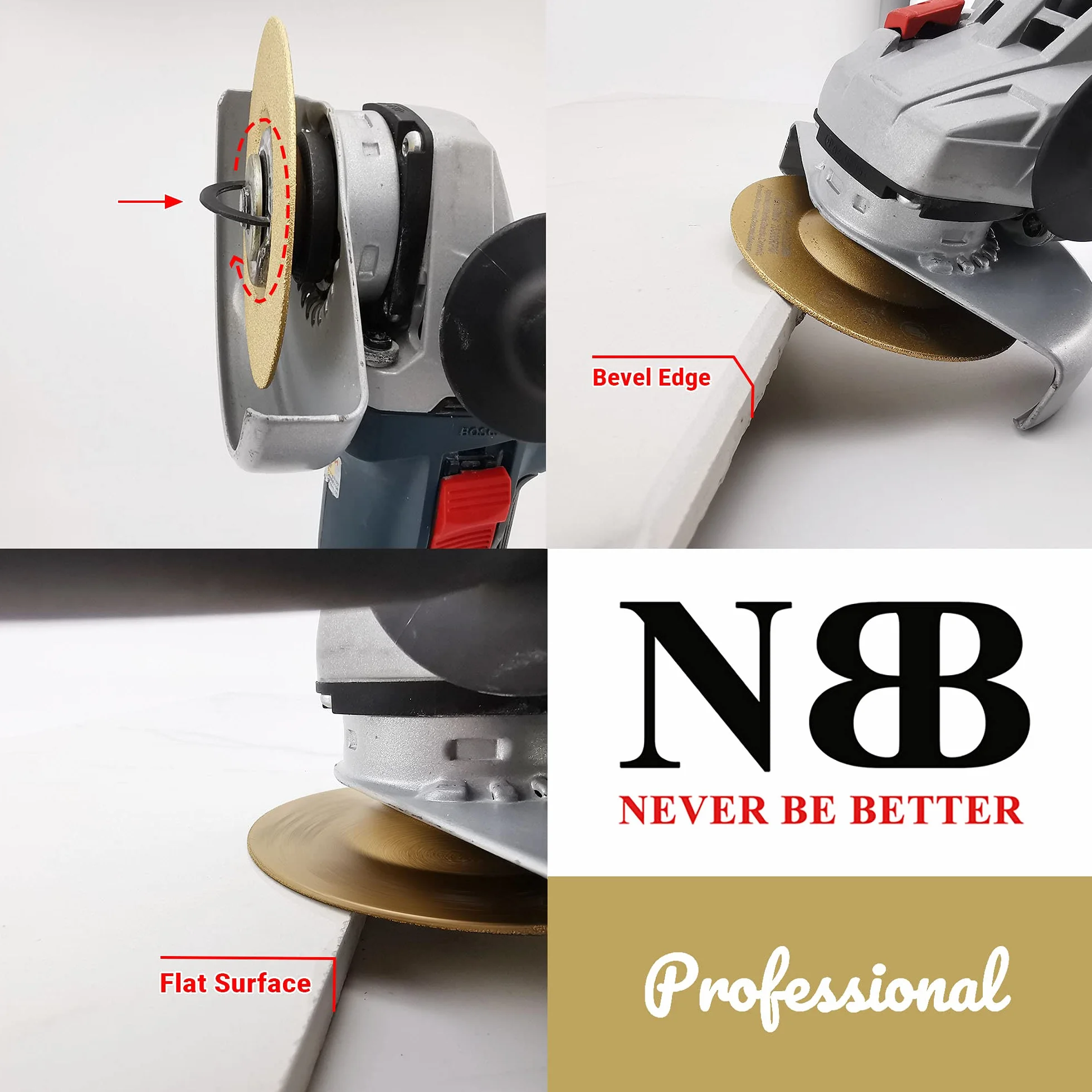 NBB Lutowana tarcza diamentowa Wydajność ostrza diamentowego Żywotność do szlifowania i cięcia granitu marmur płytki ceramiczne porcelanowe szlifierka kątowa (1, Średni)