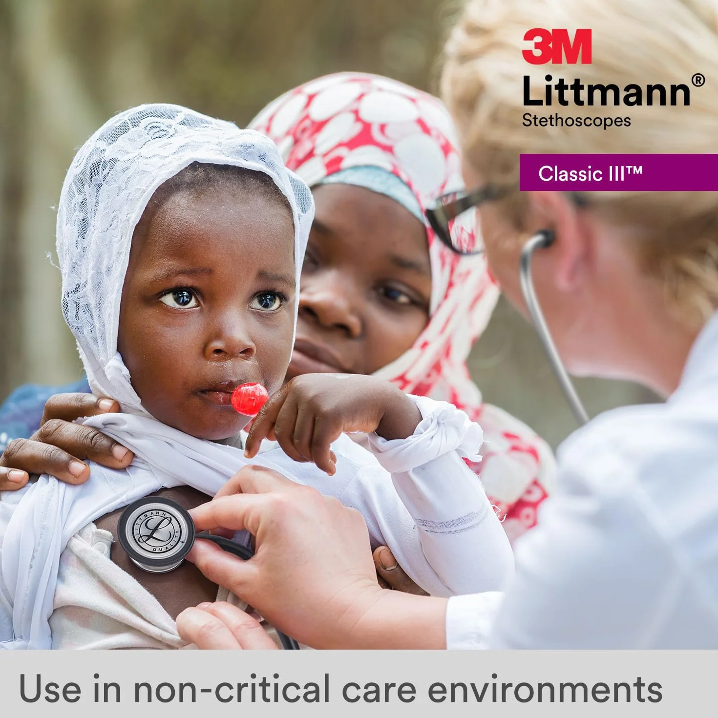 Stetoskop monitorujący 3M™ Littmann® Classic III™ z bezpłatnym grawerowaniem laserowym (czarny - czarny matowy 5803)