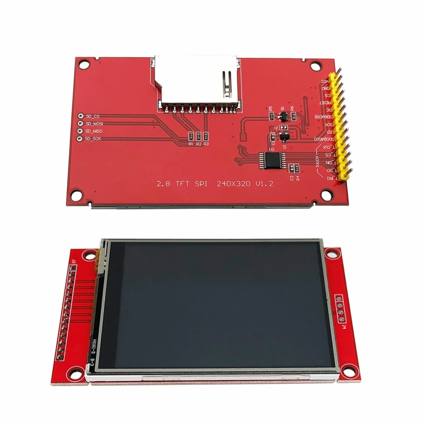 1 szt. 2,8-calowy 4-przewodowy SPI złącze szeregowe TFT LCD wyświetlacz moduł ILI9341 napędza z ekranem dotykowym LCD 240 x 320,5 V/3,3 V, z ciągłym rysikiem dotykowym (2,8 cala)