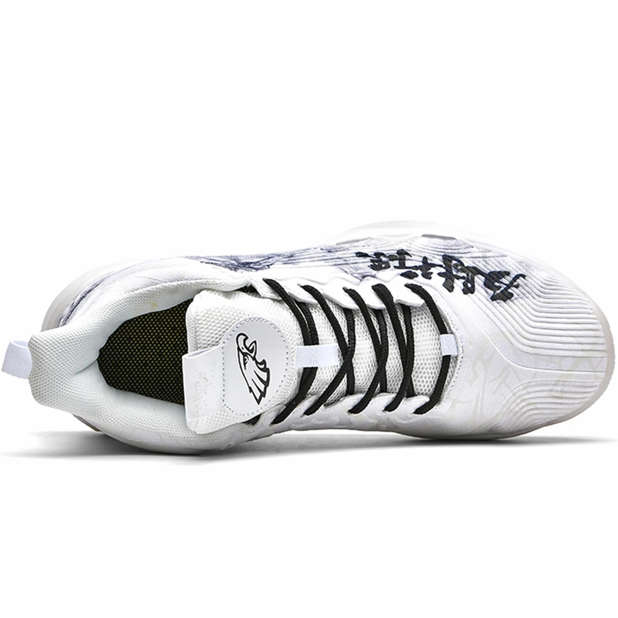 Męskie buty do koszykówki, wysokie, antypoślizgowe, amortyzujące biegania, modne, trwałe treningowe(White,40 EU)