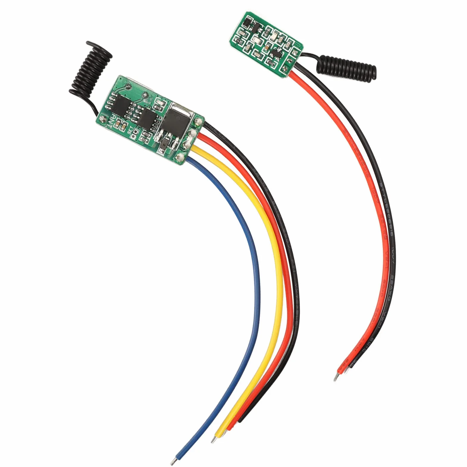 Zestaw Przełączników Zdalnego Sterowania RF, w Tym Odbiornik DC6V do 36V i Nadajnik DC5V do 24V Mini Przełącznik RF Bezstykowa Mała Płytka PCB 433MHz do Drzwi ściennych
