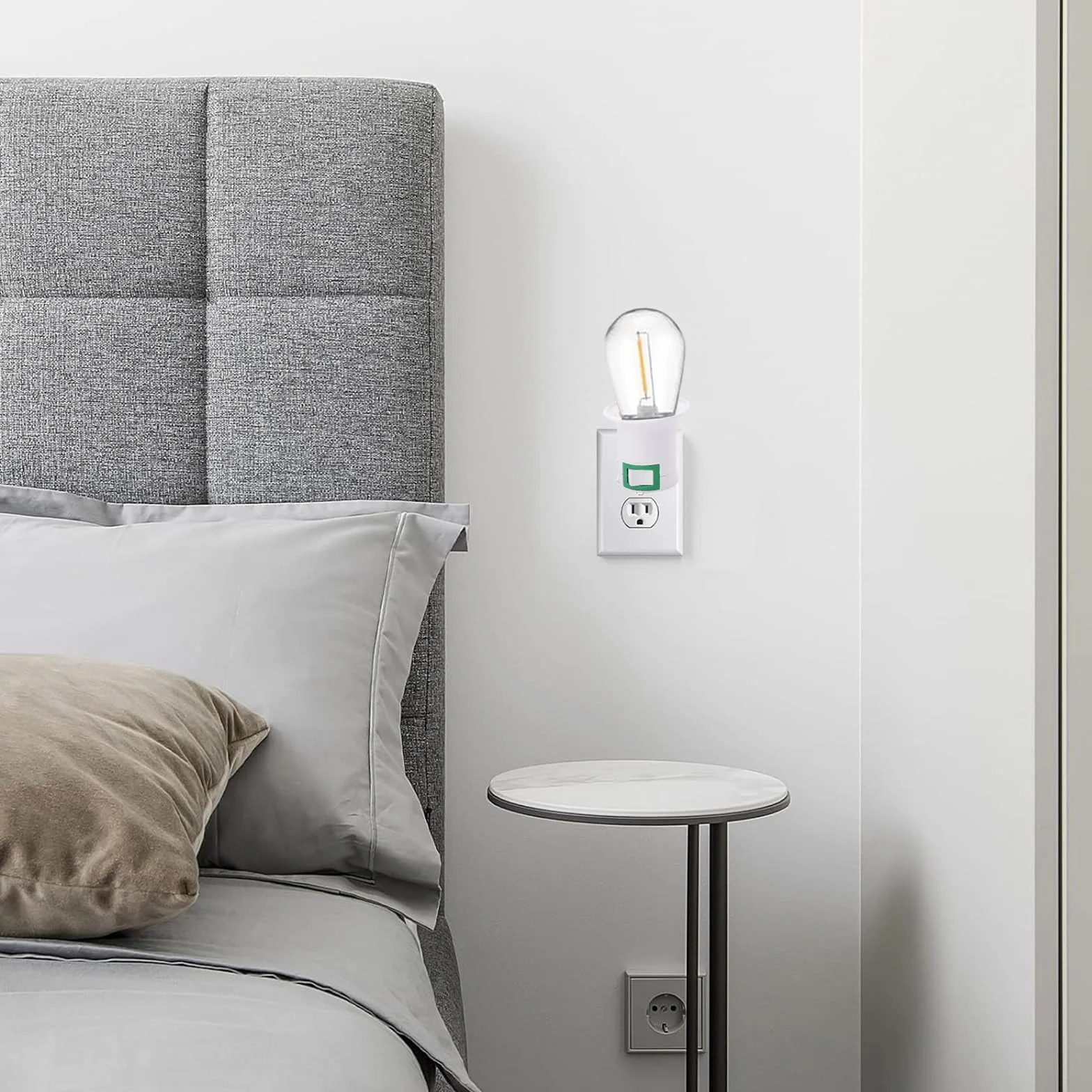 Powice 2 sztuki oprawek E27 z wtyczką, oprawka lampy z przełącznikiem, gwint E27, gniazdo lampy z wtyczką do żarówki, lampy ściennej, adapter cokołu, mały adapter do lampy kuchennej, 2 sztuki