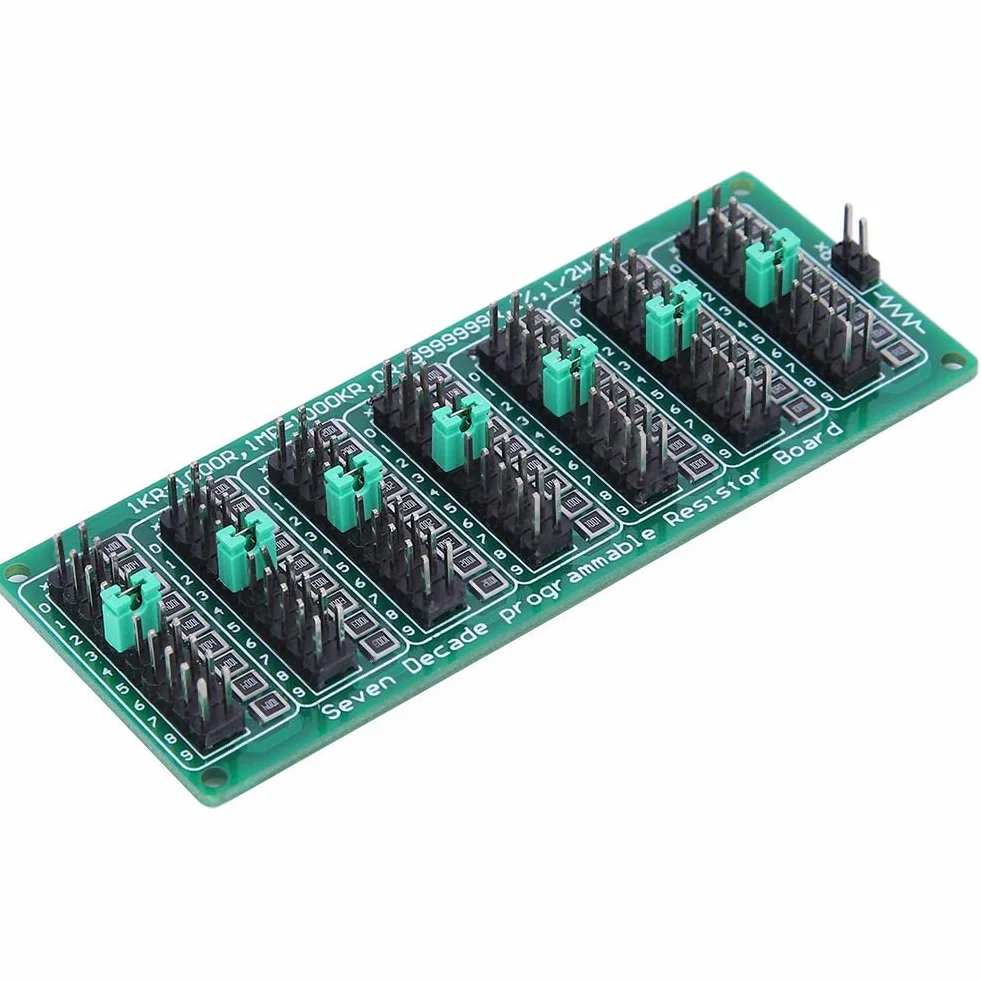Rezystor programowalna płytka rezystora 0.1R - 9999999R 8 Sekcja 0.1R Precyzyjny element elektroniczny mały rozmiar do eksperymentów edukacyjnych projektowanie