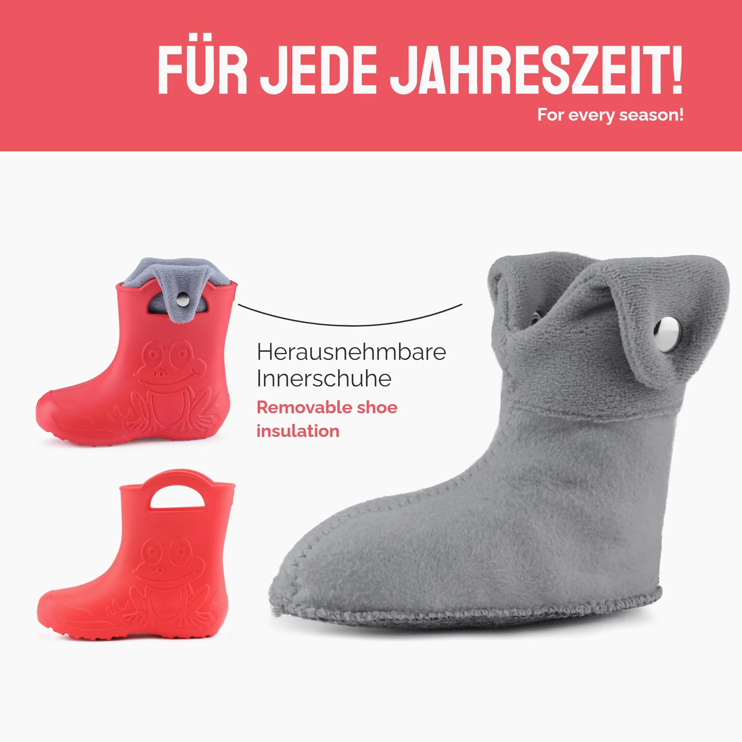 Ladeheid EVA Dziecięce Buty Gumowe Przeciw Deszczowe LA-CA-04
