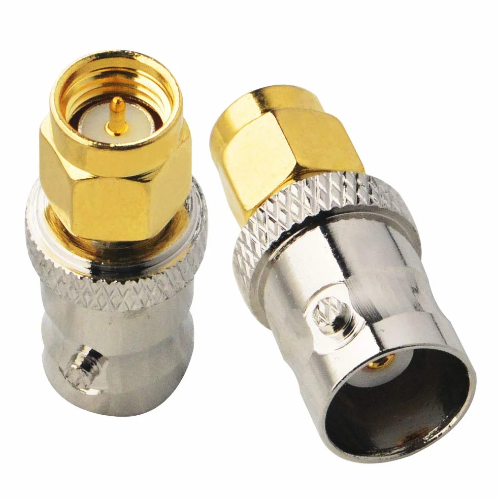 Adapter BNC SMA wtyczka koncentryczna SMA wtyczka do gniazda BNC, adapter koncentryczny do anten RF urządzeń LAN bezprzewodowy kabel koncentryczny WiFi radio amator przenośny skaner SDR 2