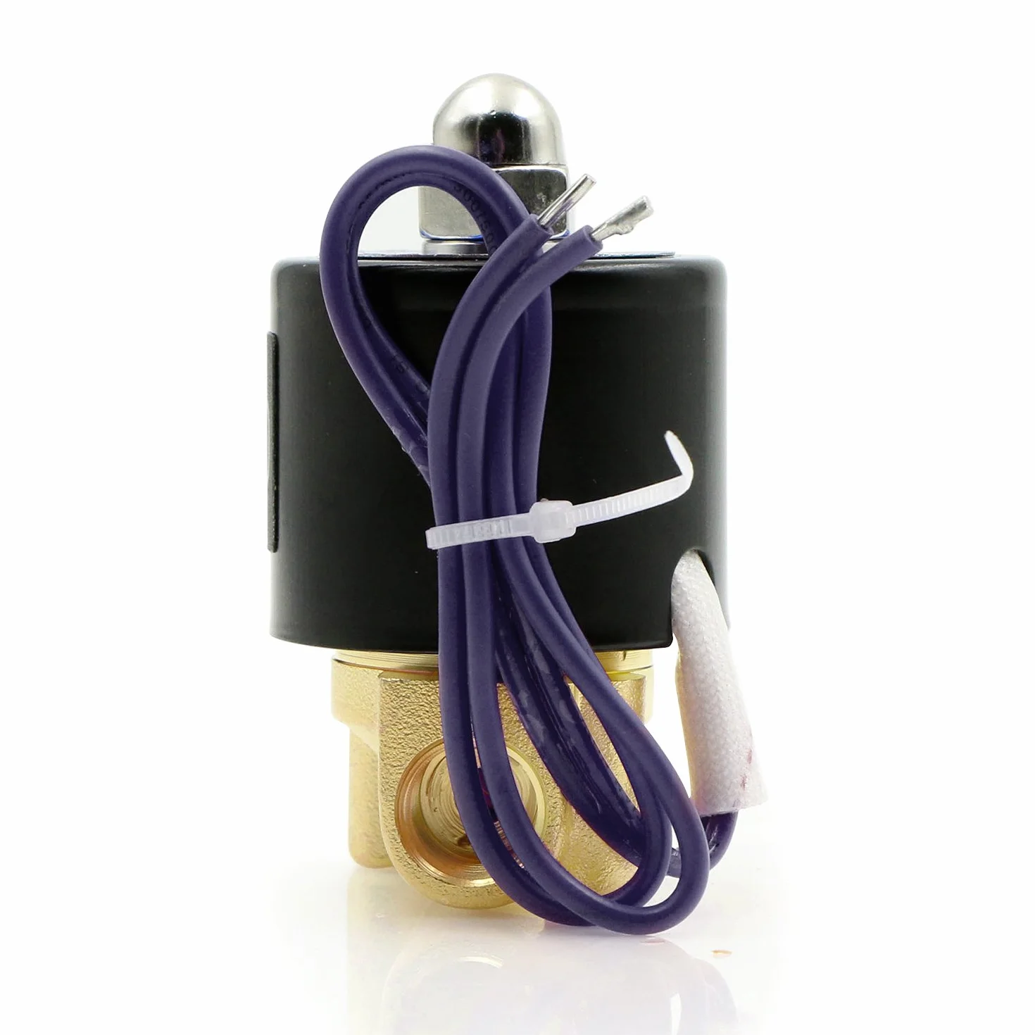 U.S. Solid 12V DC 1/4" G Elektryczny Zawór Elektrozawór Mosiądz Normalnie zamknięty "NC" Solenoid napęd bezpośredni Air Water Oil