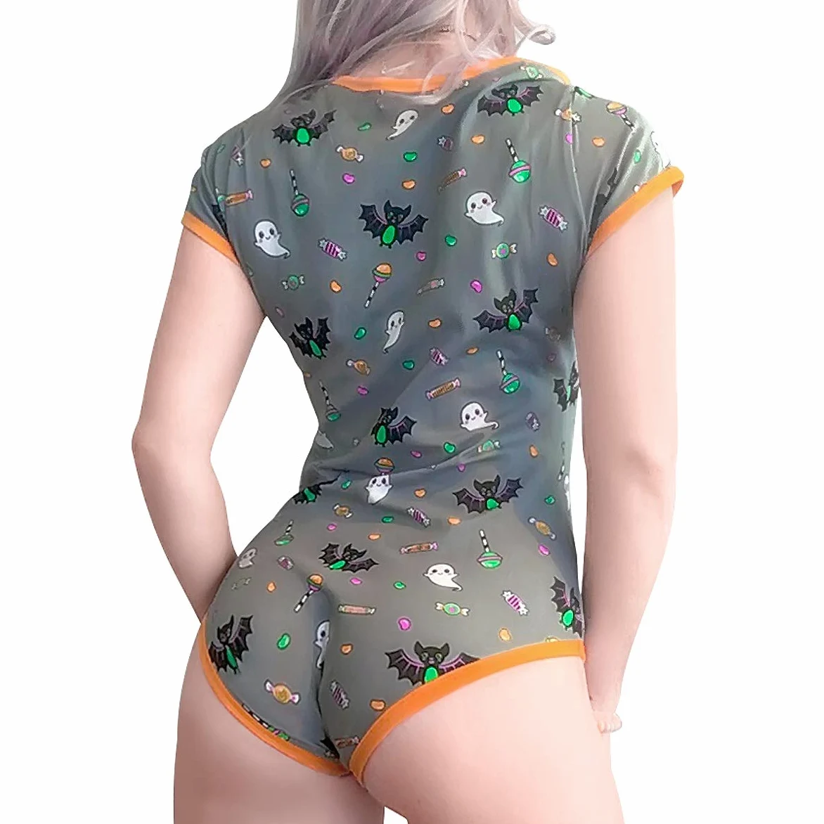 LittleForBig Bawełniany śpioszki Onesie Piżama Bodysuit-Sugar Bat L
