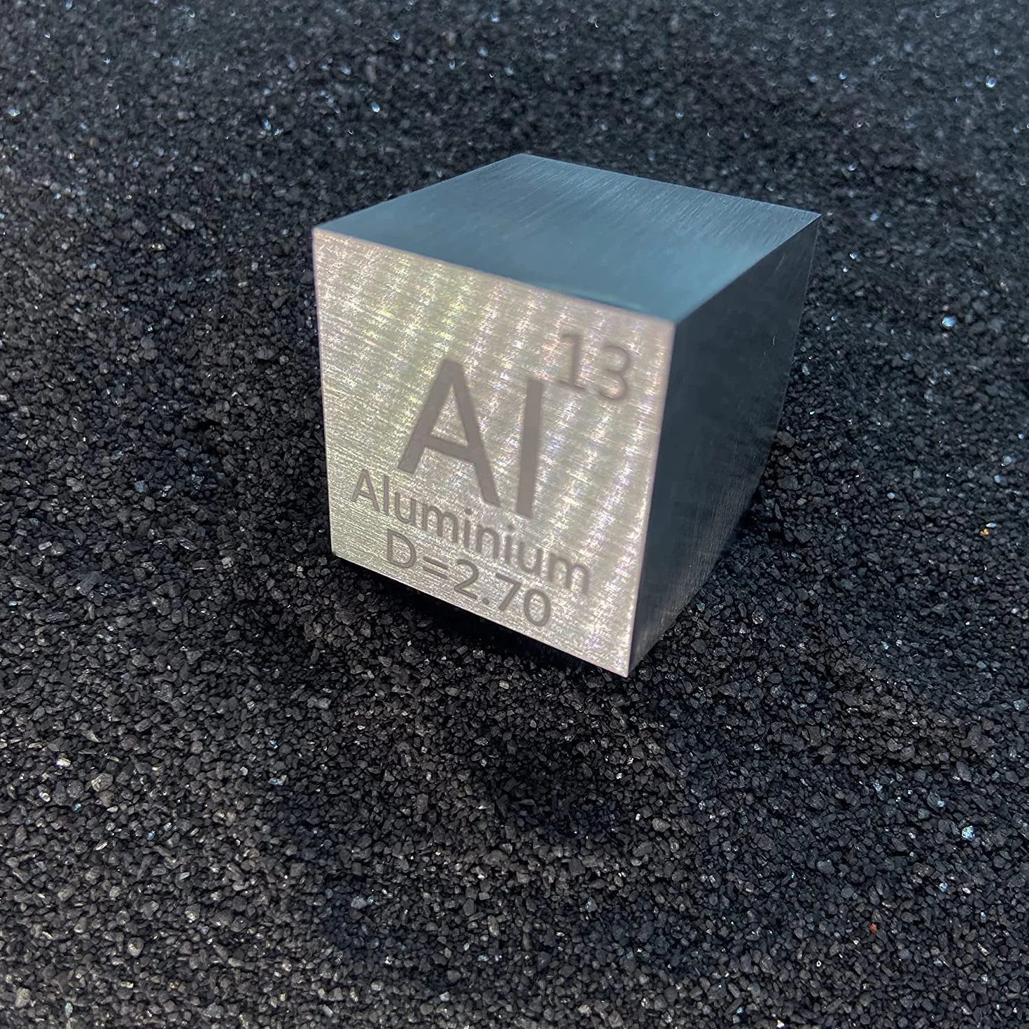 Aluminiowy element Al Density Cube - Element Collection Okresowy stół - Laboratorium Eksperyment Materiał DIY Display,25.4mm / 1inch