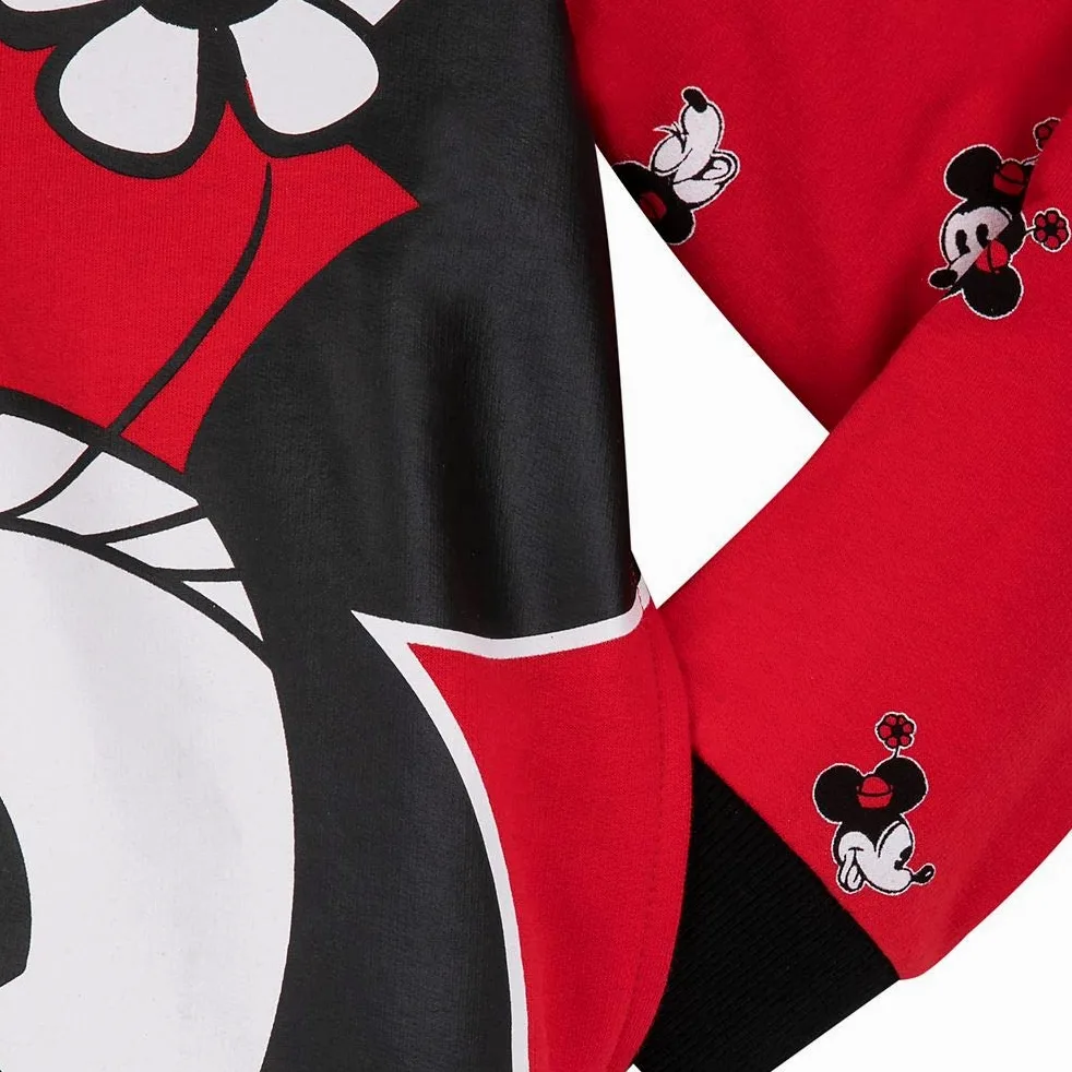 Disney Minnie Mouse bluza z kapturem z zamkiem błyskawicznym dla dzieci, wielokolorowa