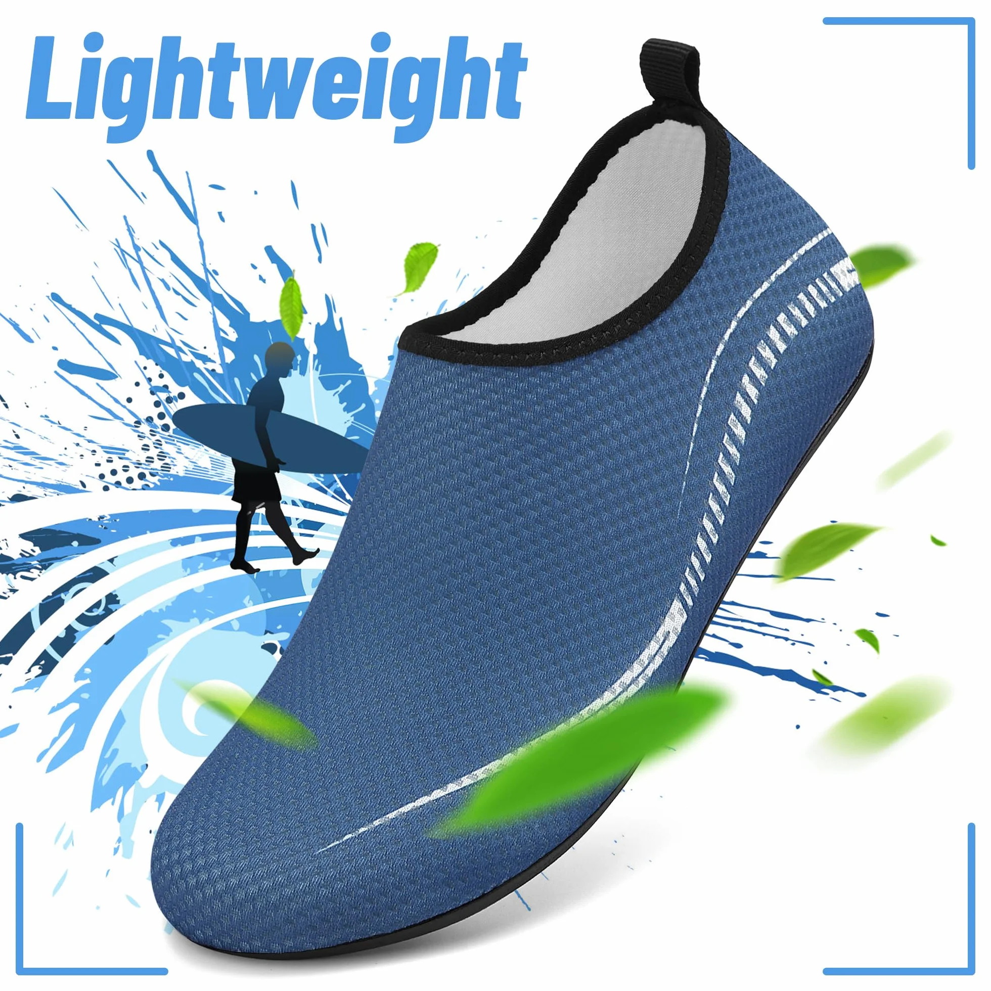 Buty do Wody Water Shoes Buty do SportóW Wodnych Lekkie Buty do PłYwania Buty PlażOwe Buty do Jogi Buty do Surfowania dla Kobiet I MężCzyzn. Niebieski, 37EU