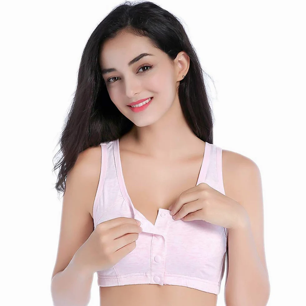 BaronHong Bralette biustonosz do karmienia z bawełny – biustonosz do karmienia z zapięciem z przodu