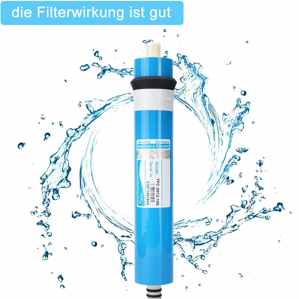 Filtr do Wody, Acuto 50 75 100 GPD Domowy Filtr Membranowy Odwróconej Osmozy RO Filtr Membranowy do Systemu Wodnego Niebieski(2012-100G)
