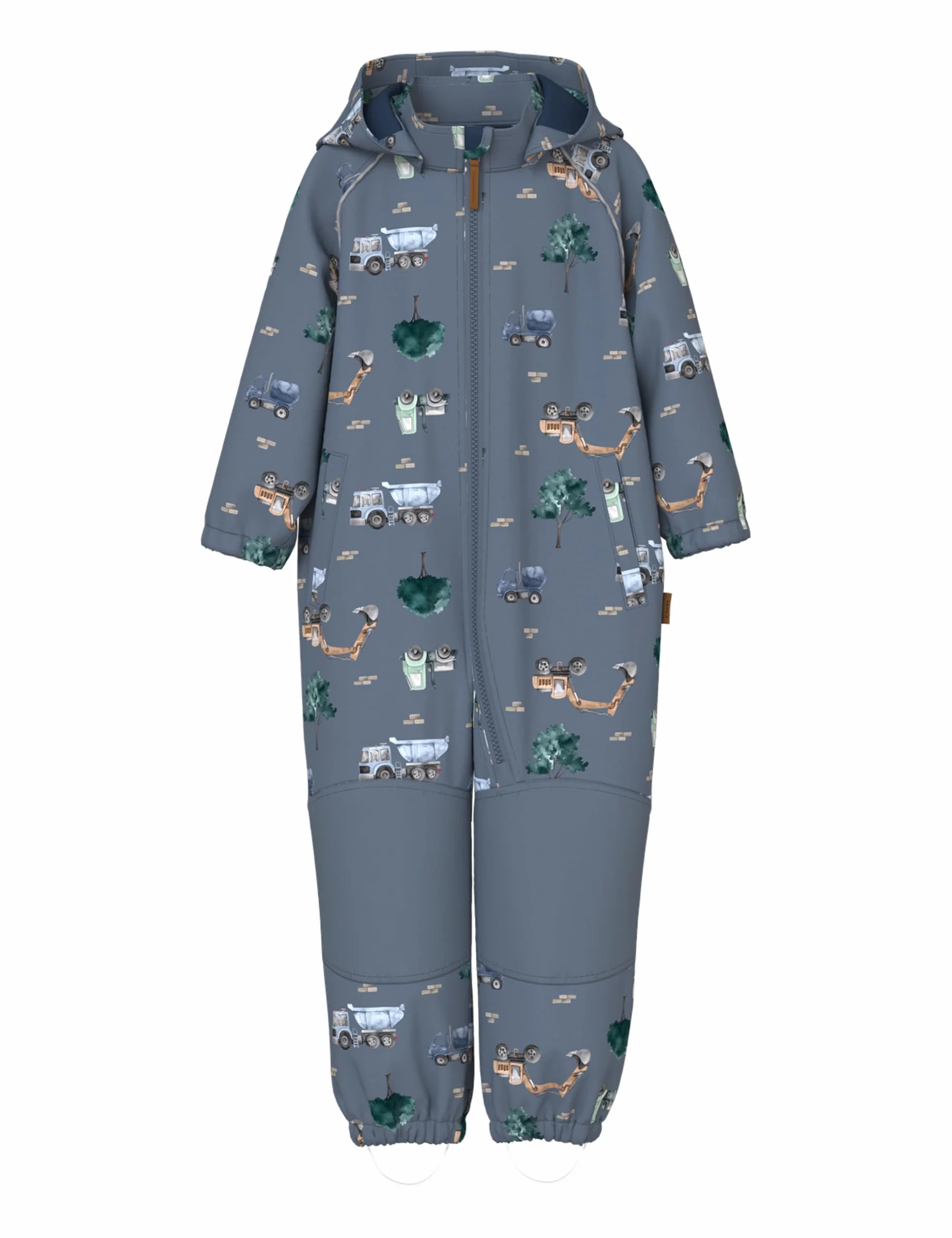 Nmmalfa08 Softshell Suit AOP 1Fo Noos, flint stone, 92