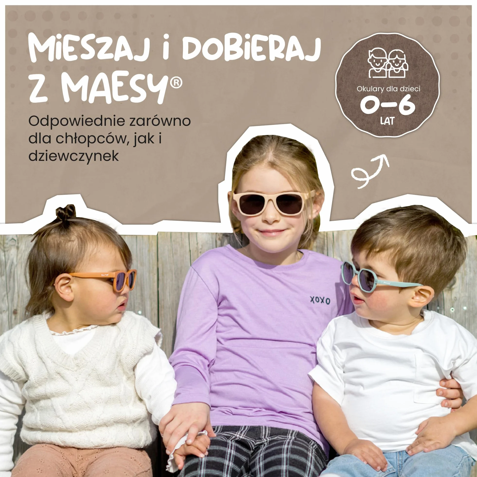 dziecięce okulary przeciwsłoneczne Noah - 0-2 lata - elastyczne, zginane - regulowana gumka - polaryzacja UV400 - dla chłopców i dziewczynek - owalne