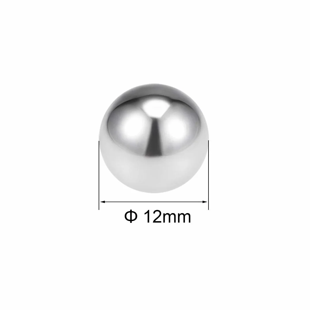 sourcing map Kulki łożyskowe precyzyjne G200 12 mm - 19 mm stal szlachetna 304 12 mm (5 sztuk)