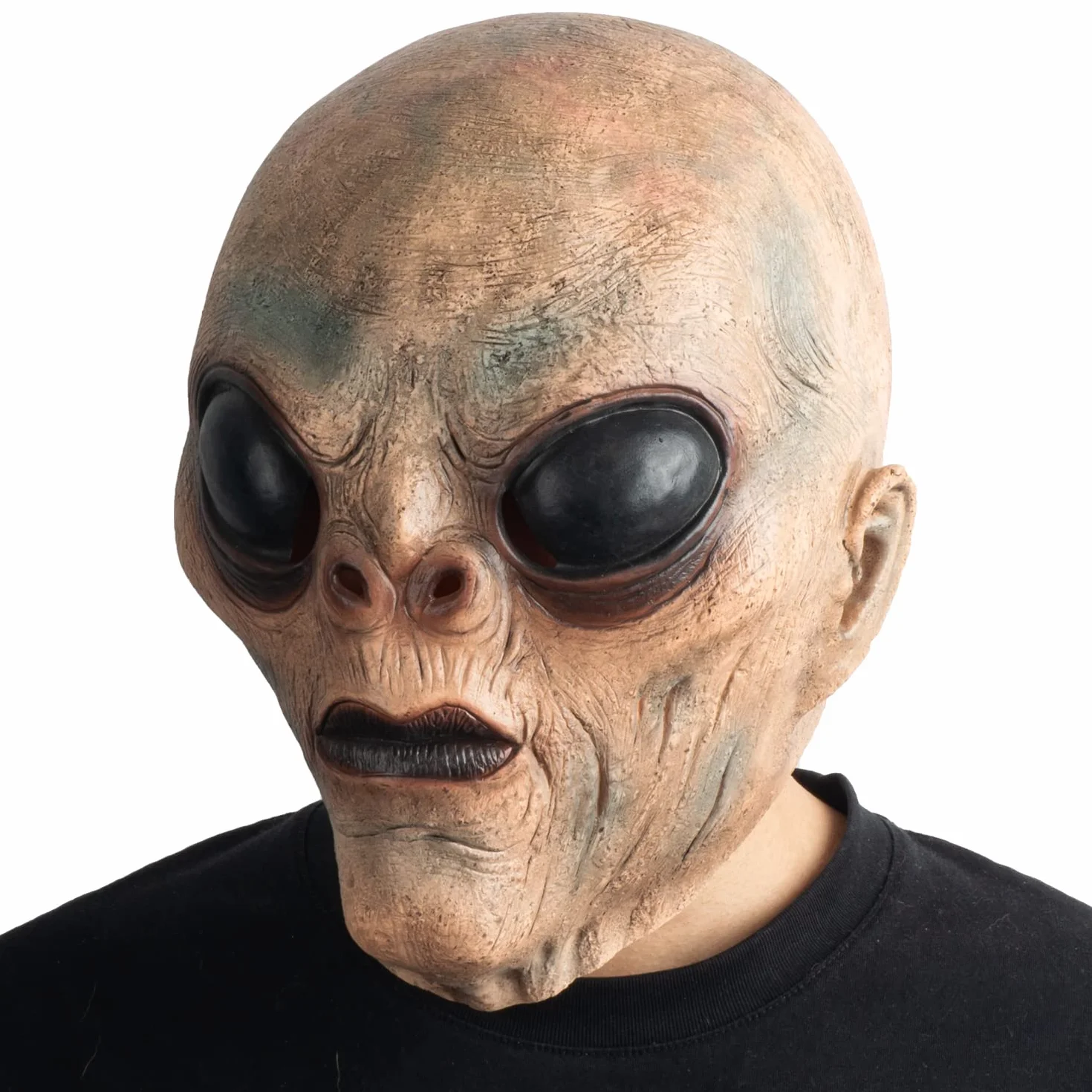 CreepyParty Alien maska ET przerażająca lateksowa maska na całą głowę, straszne maski z horroru, na Halloween, karnawał, imprezę kostiumową