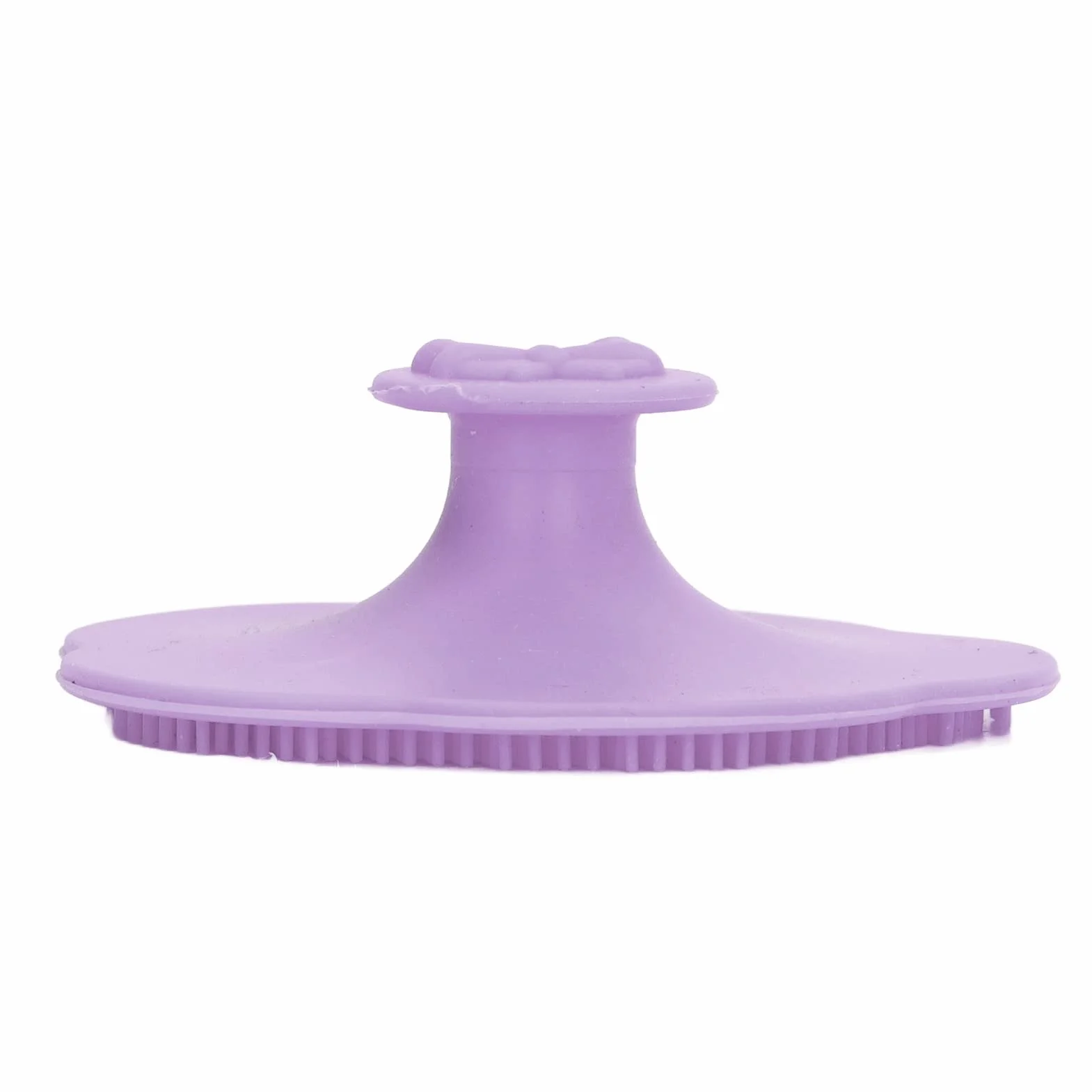 Cradle Cap Brush and Comb, Baby Bath Silicone Brush, Miękka Szczotka Sensoryczna Grzebień do Włosów dla Dzieci z Miękkim Silikonowym Włosiem Pomaga Delikatnie Masuj Skórę Głowy(Fioletowy)