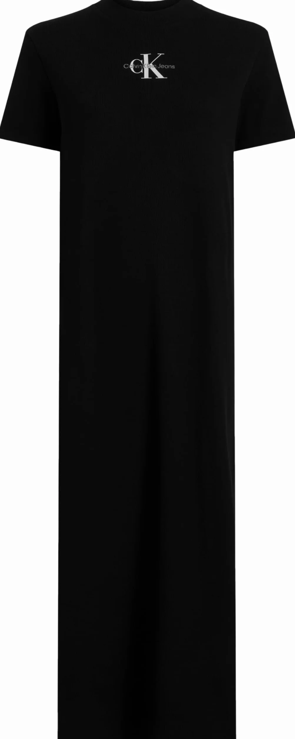 Calvin Klein Sukienka T-shirt Kobiety Monologo Long Rib Tee Dress J20j225543