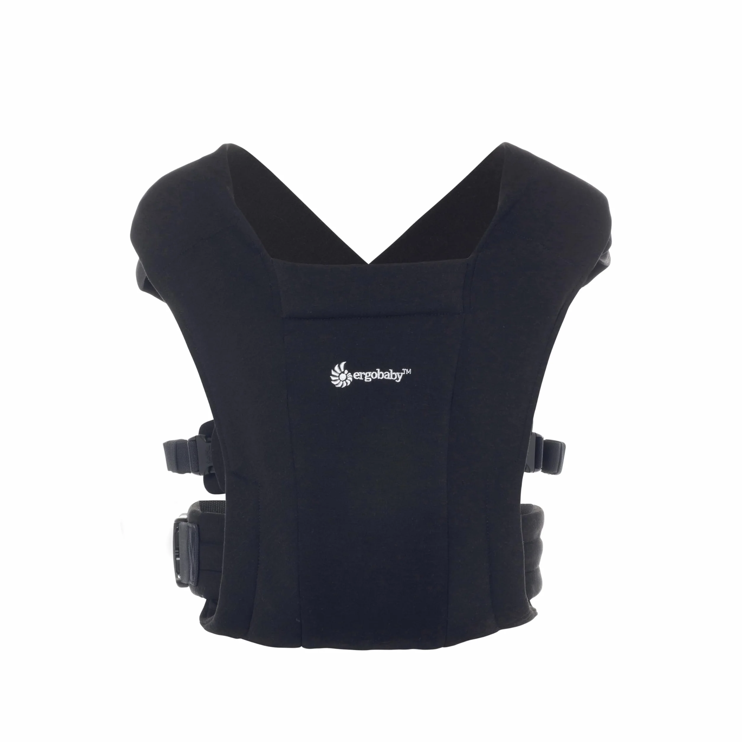 Ergobaby Ergonomiczne Nosidełko Embrace z Pasem Biodrowym, Równomierne Rozłożenie Ciężaru, Komapktowy, Lekki, Łatwy do Zapęcia, Kolor Czarny
