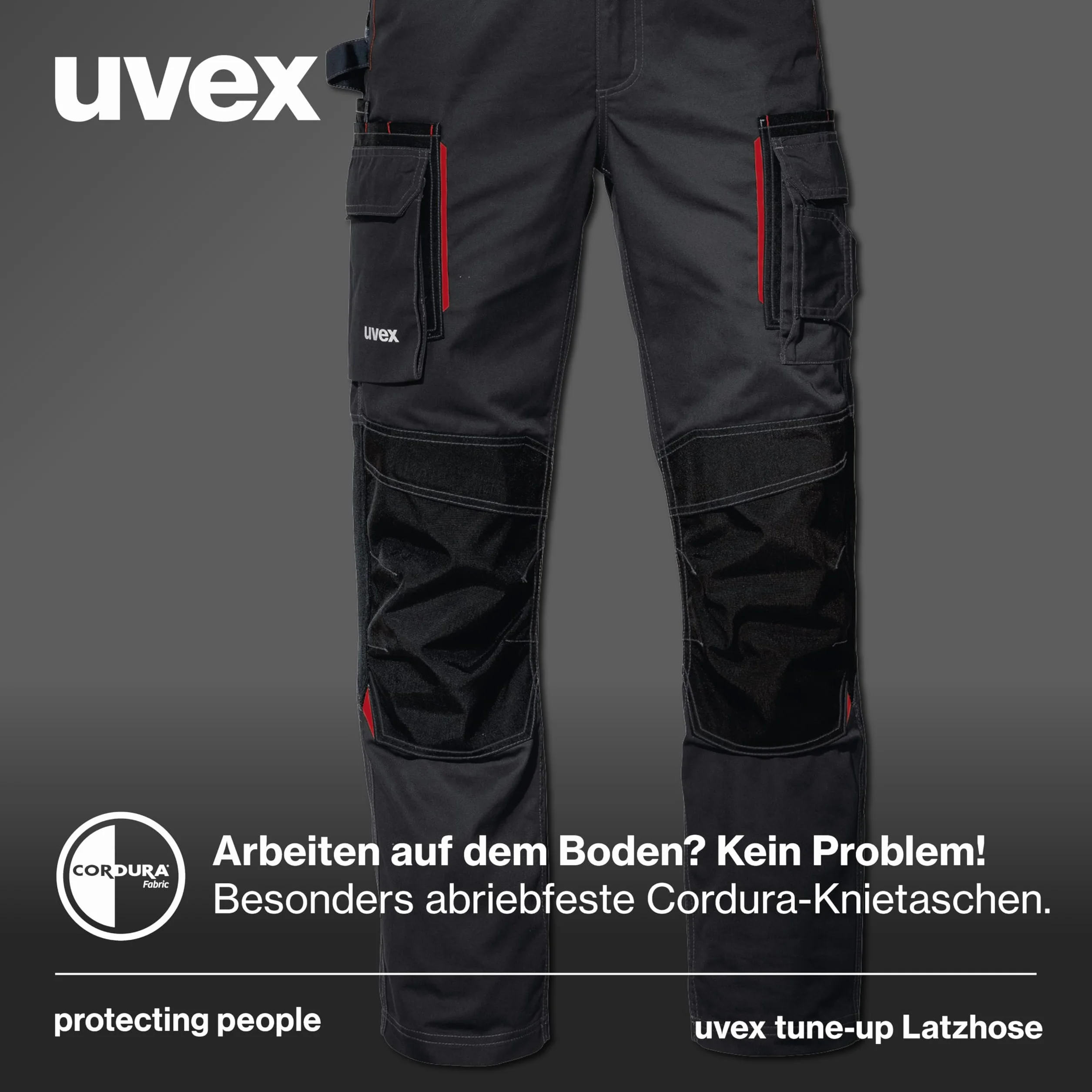 Uvex Tune-up Long Męskie spodnie robocze - Długie ogrodniczki z kieszeniami