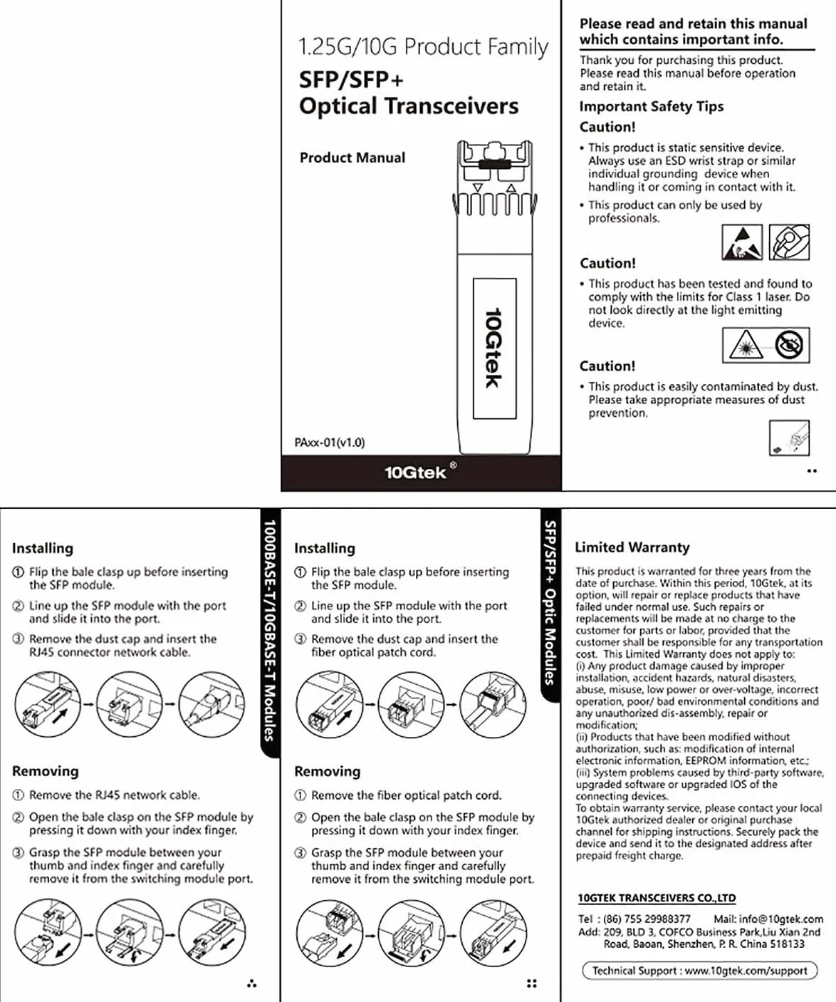 100Base-T/1000Base-T/2.5GBase-T/SFP SGMII RJ-45 Auto-Negotiation SFP Transceiver, Industrial Grade, Compatible with Ubiquiti UniFi, Fortinet, Netgear, TP-Link and Other Open Switches