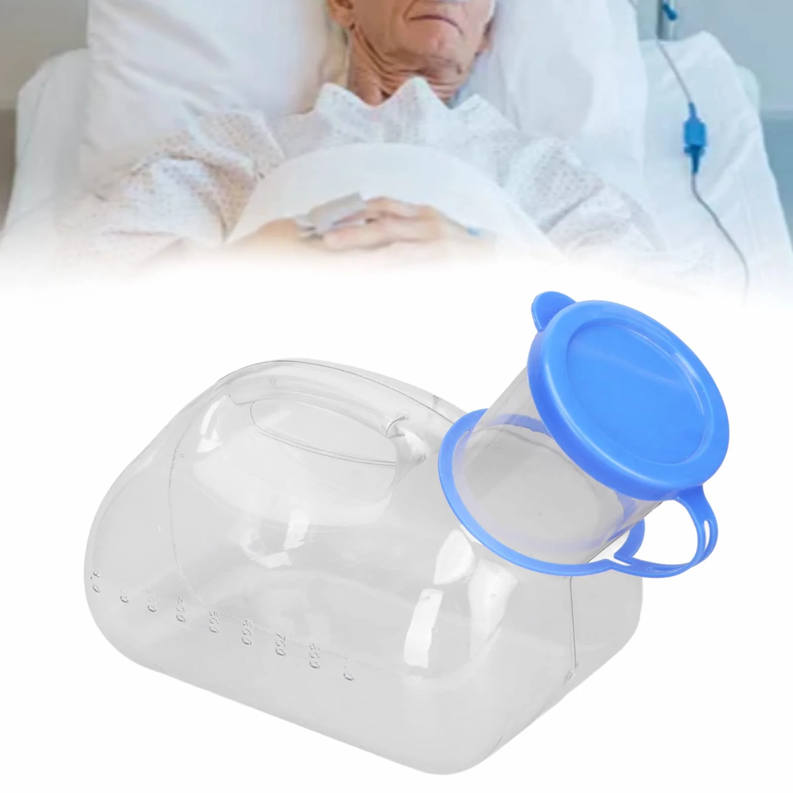 Pisuary dla Mężczyzn Glow Lid By 32oz/1000mL Gruby Plastikowy Męski Bidon z pokrywką Odporna na Zalanie Komora Moczowa Męskie Przenośne Butelki Podróżne Pee