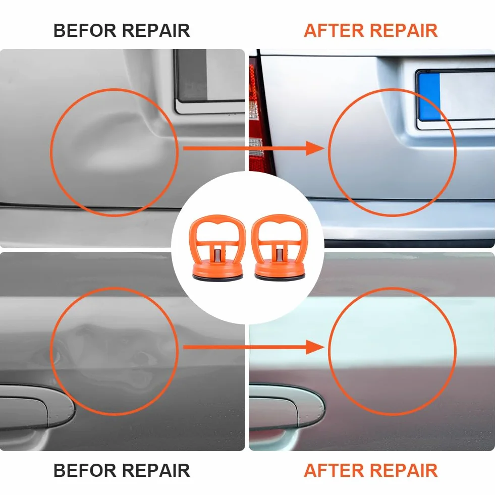 Flintronic Auto Dent przyssawka, wytrzymały podnośnik ssący (zestaw 2 szt.), przyssawka próżniowa, ściągacz gumowy, przyssawka, uchwyt na przyssawkę, podnośnik do podnoszenia i usuwania szkła, ekranu