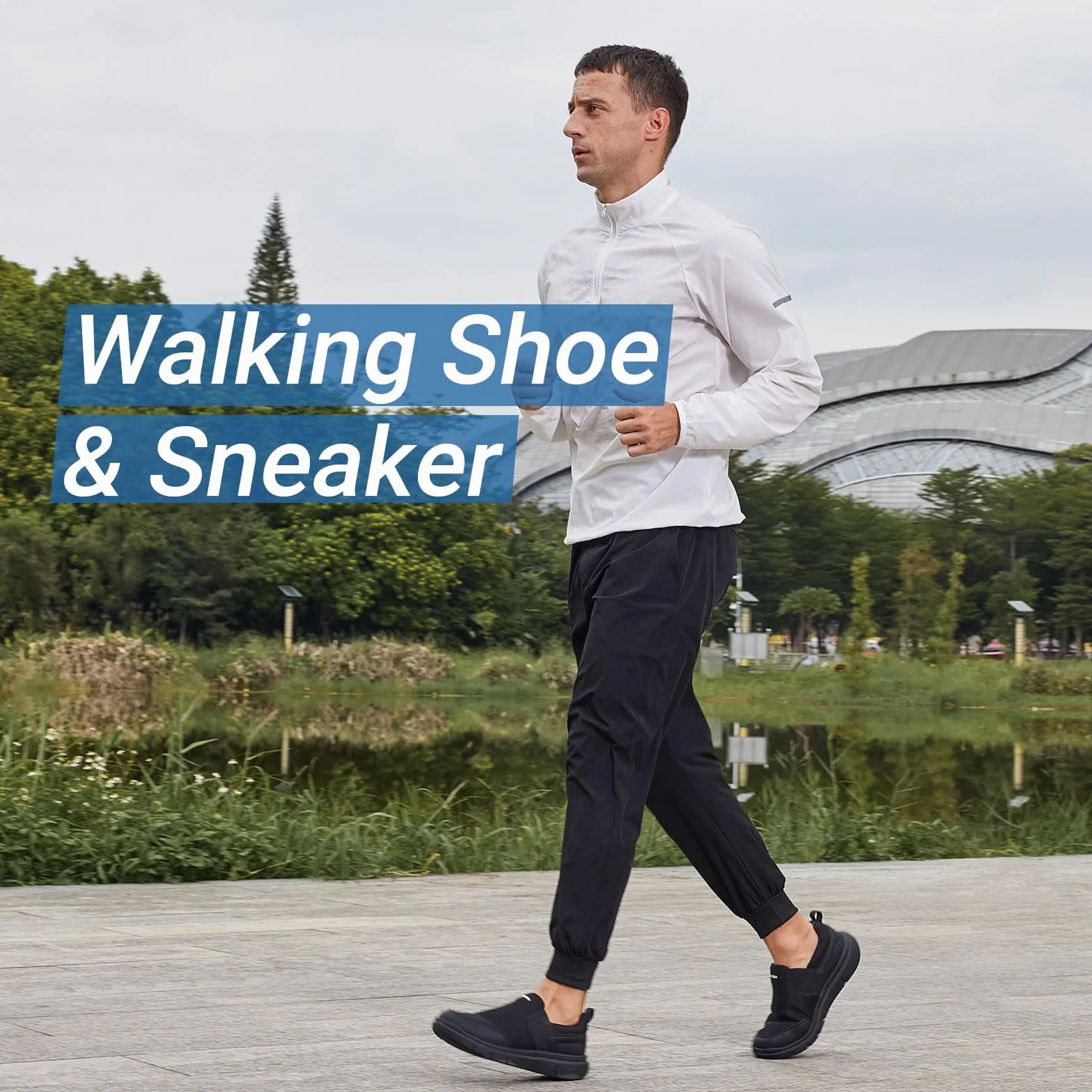 FitVille Slip On Sneaker Męskie bardzo szerokie buty treningowe Antypoślizgowe buty do chodzenia Szerokie buty outdoorowe Wygodne lekkie oddychające buty codzienne