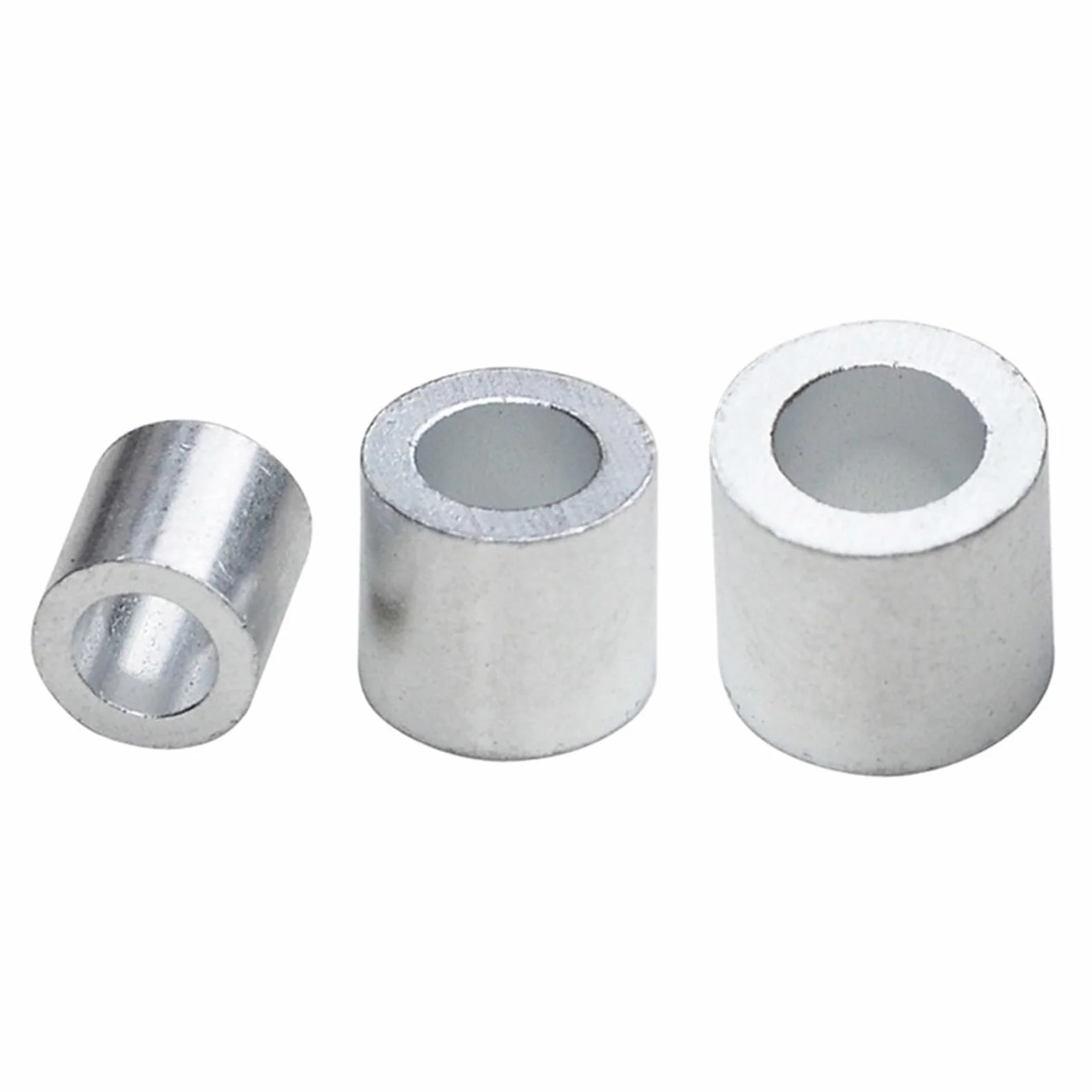 1 szt. Zacisk do liny stalowej Złączka wtłaczana Biały okrągły otwór Aluminiowe zaciski kablowe Rękawy Końcówki kablowe (Color : Silver, Size : M2.5 (100pcs))