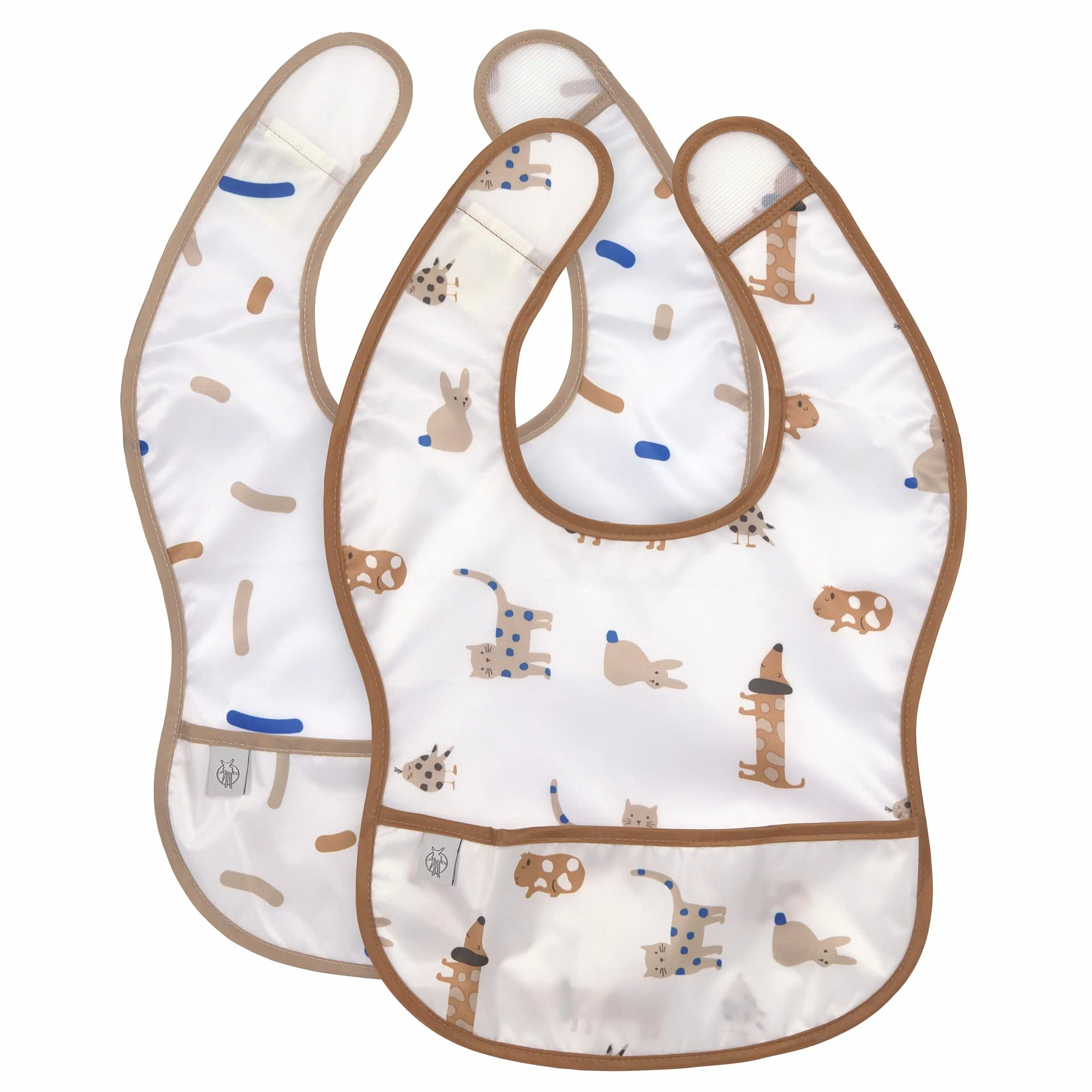 LÄSSIG 2-częściowy zestaw śliniaków z ochroną przeciwmgielną i zapięciem na rzepy/Lightweight Bib Royal Blue