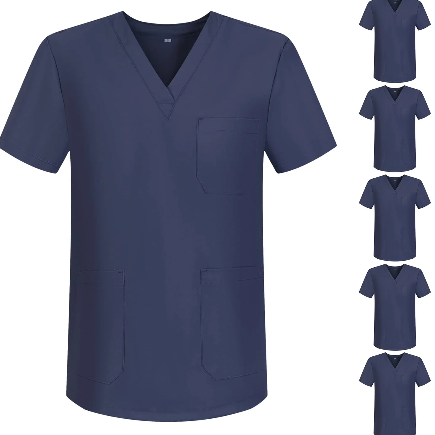 MISEMIYA - Pakiet 6 sztuk - Unisex medyczna medyczna pielęgniarka jednolite opieki zdrowotnej, Szary 68, XXL