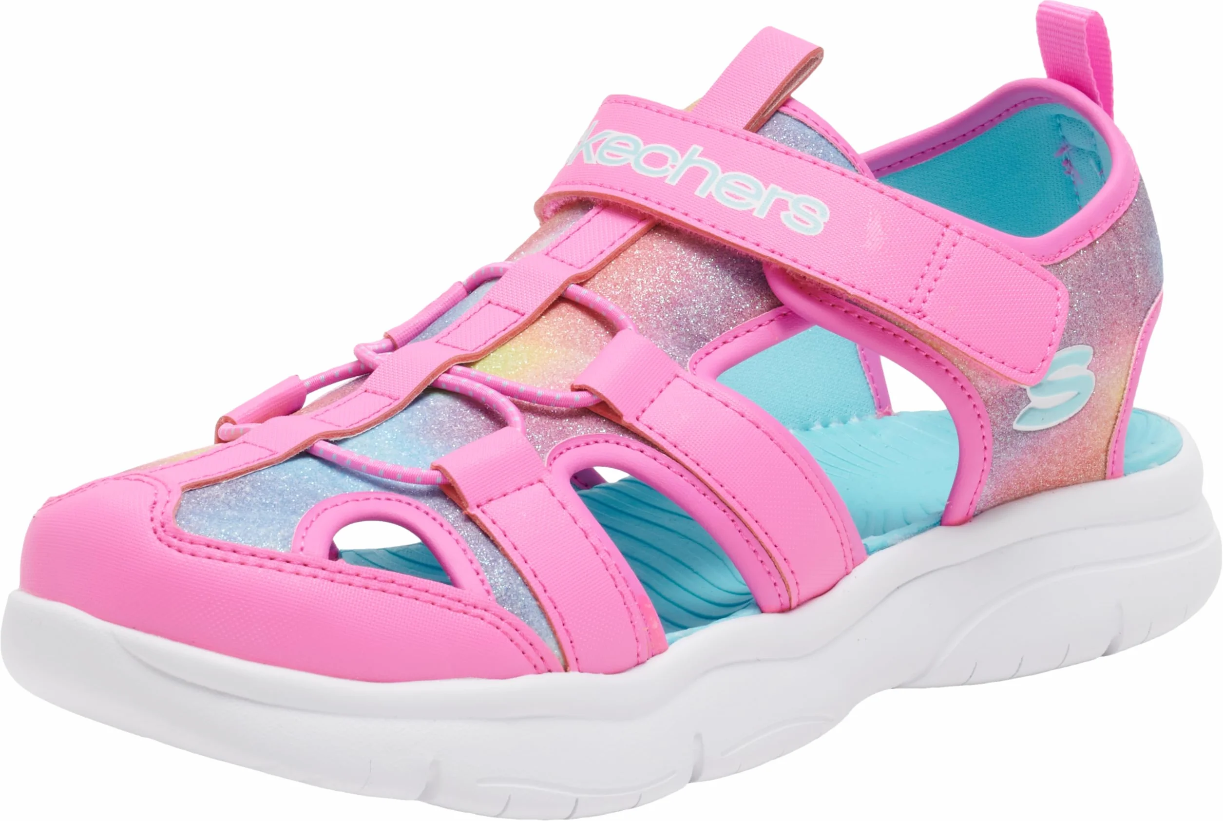 Skechers Flex Splash Daylight Shimmer, dziewczęce sandały sportowe, Różowy, 27 EU