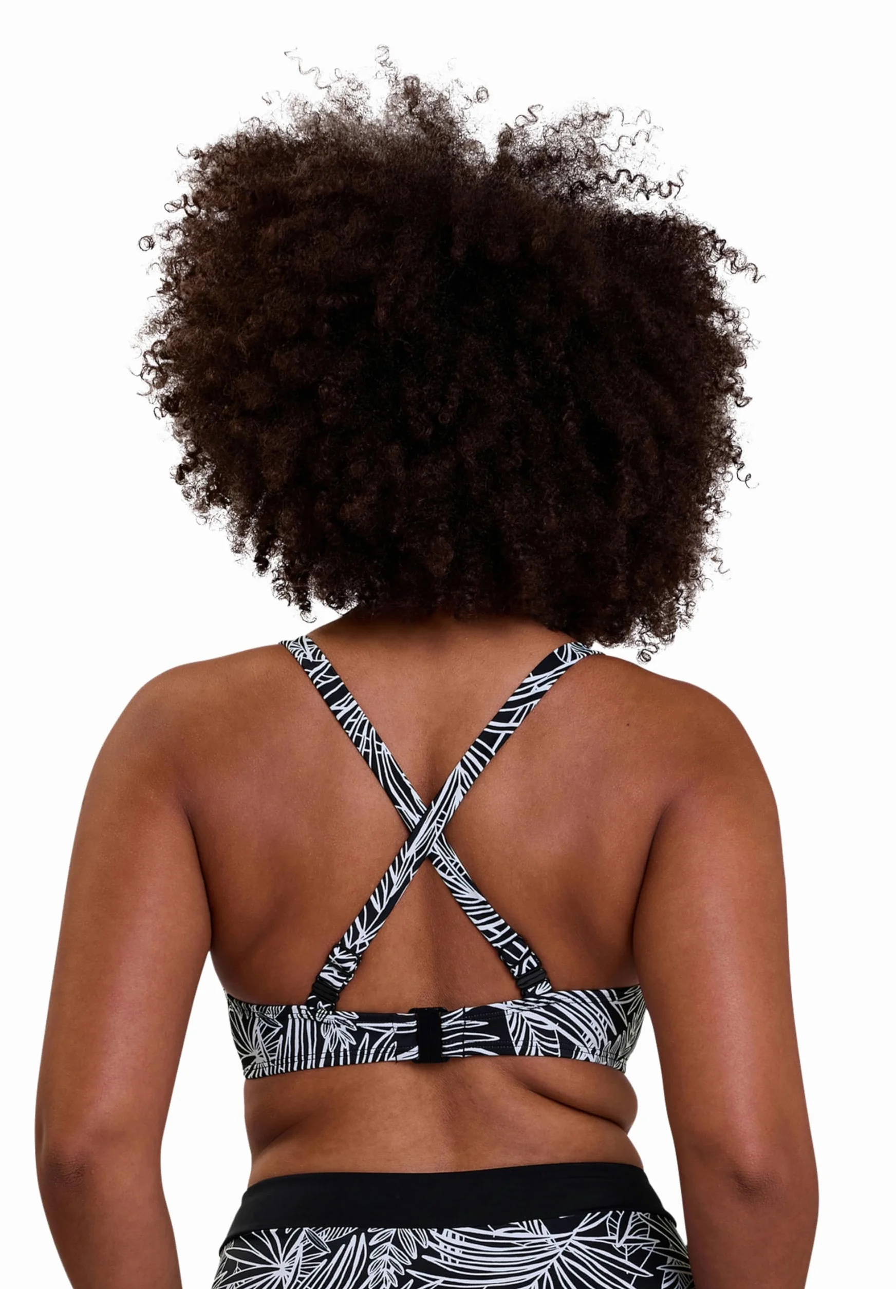 Sans Complexe Seychelles_78aam89 Damski top bikini (zestaw 1 sztuk), Graficzny nadruk z palmą, 75E