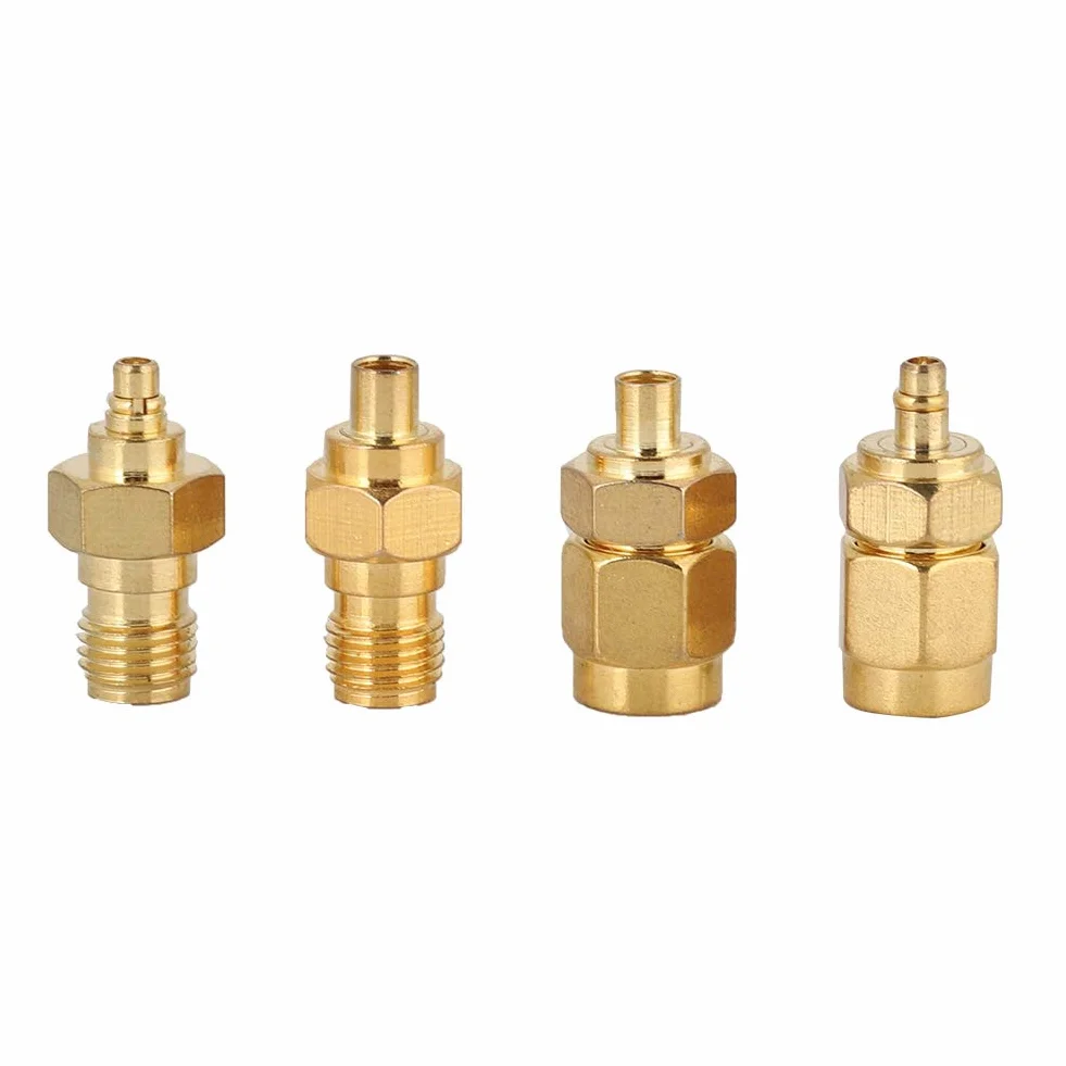 Mmcx Sma Adapter Mmcx Męski na Sma Męski Adapter 4 Sztuk Niklowany Mosiądz Mmcx na Sma Adapter 50Ohm Impedancja dla Anteny Radiowej