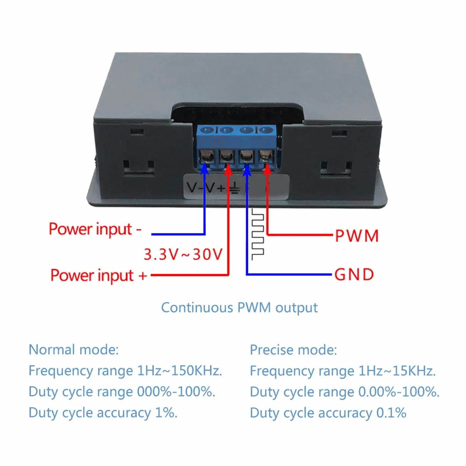1-kanałowy Generator Częstotliwości Impulsów PWM, Regulowany moduł Generatora Podwójnego Trybu, Przełącznik XY PWM