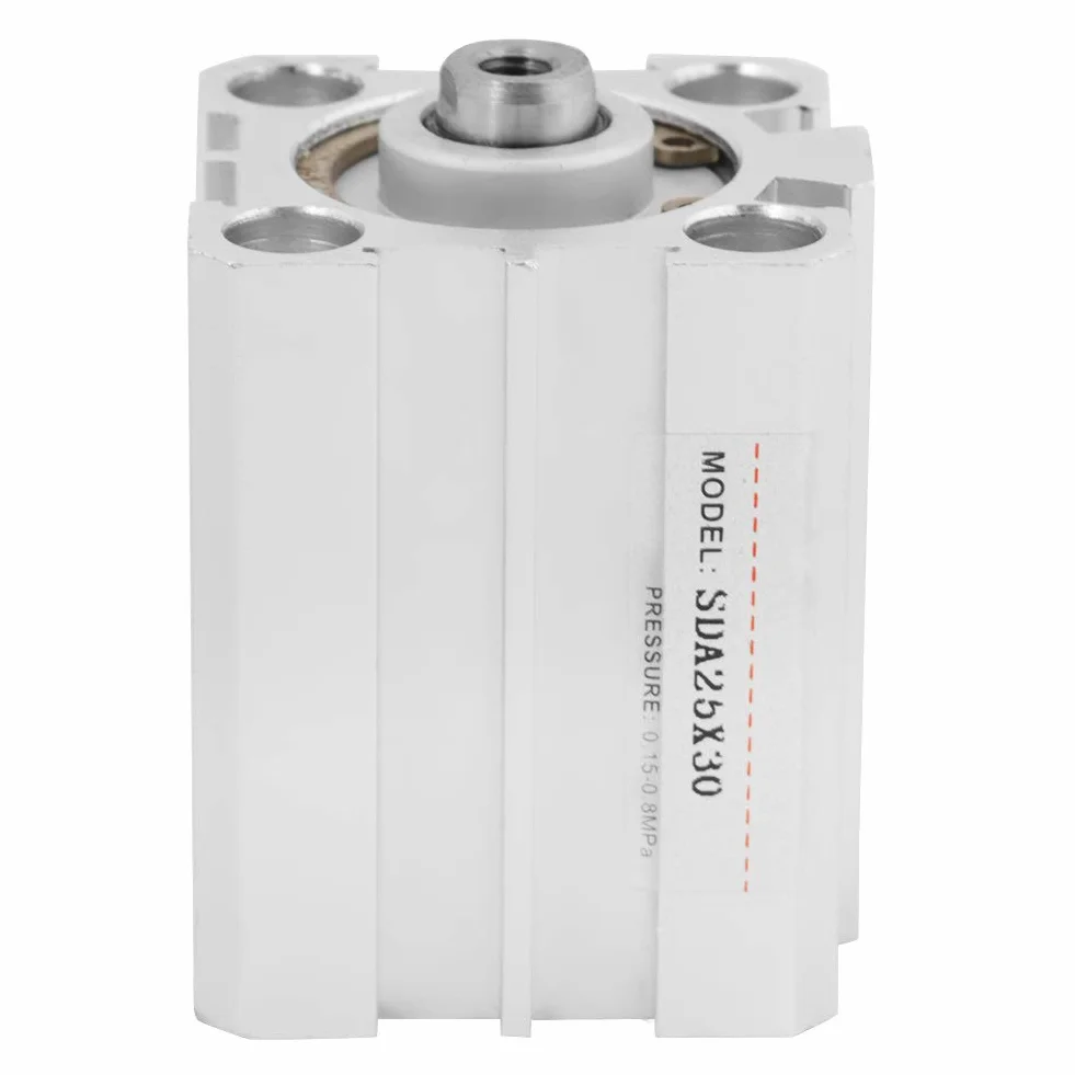 Kompaktowy aluminiowy pneumatyczny siłownik dwustronnego działania SDA25x30
