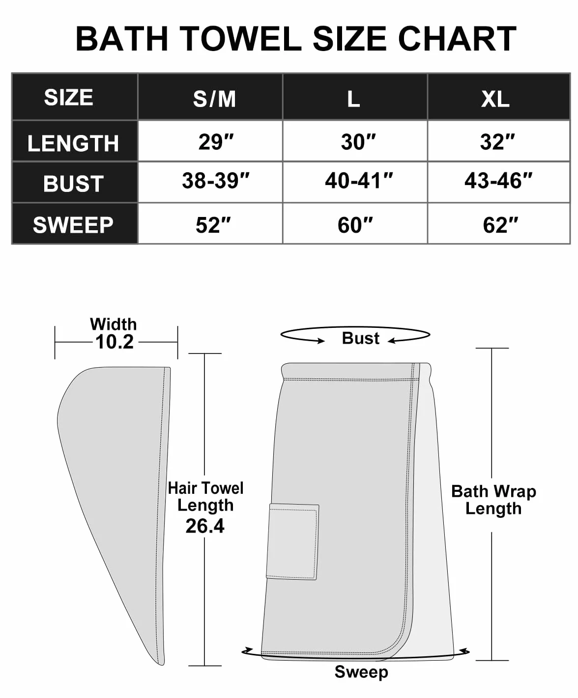 Knuffnee Damski szlafrok frotte, do sauny, kilt do sauny, kilt do sauny, z kieszenią i zapięciem na rzepy