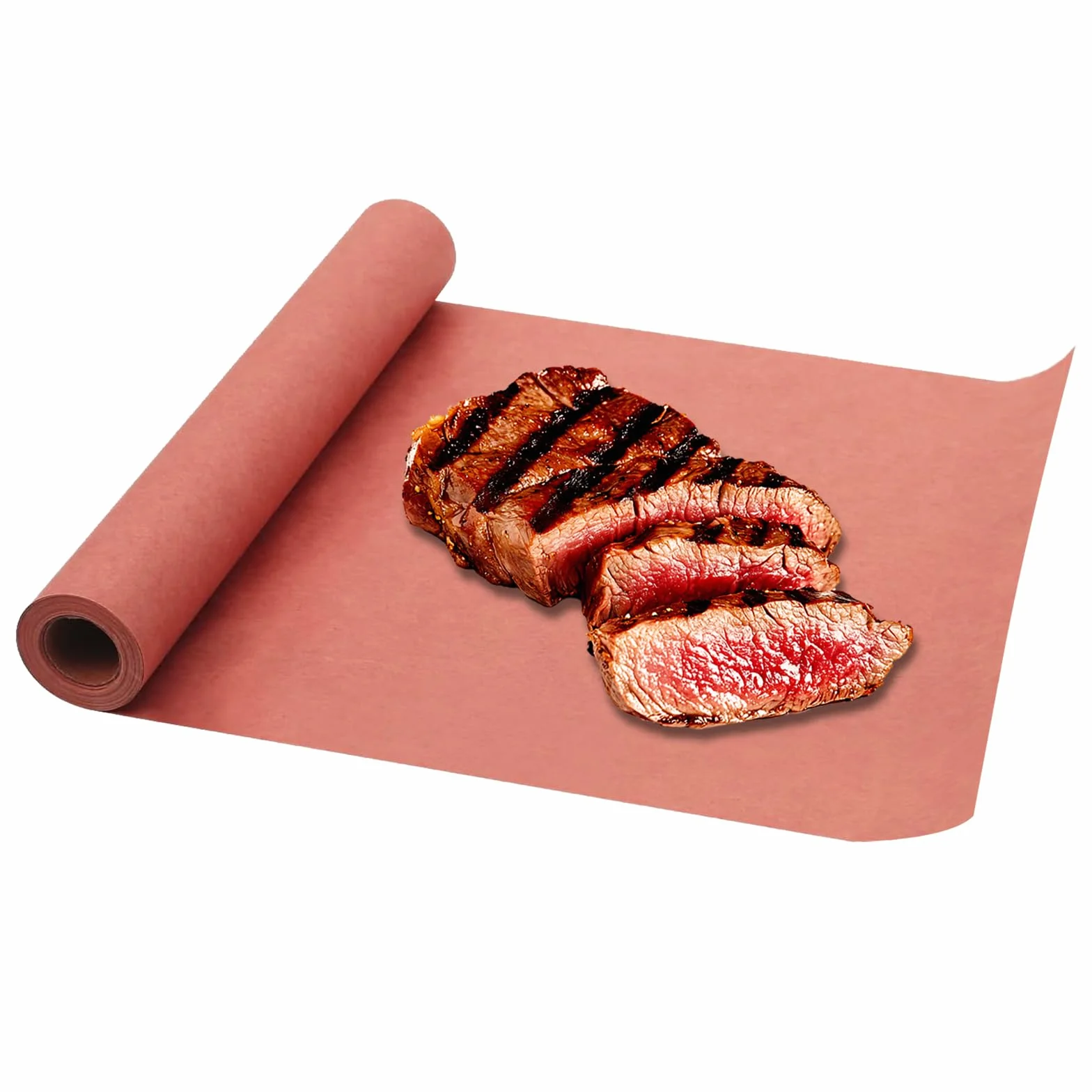 Różowy papier rzeźniczy, papier pakowy klasy spożywczej do grilla, wędzarni, mięsa rybnego, grilla, idealne gotowanie soczysty, 30 cm x 10 m