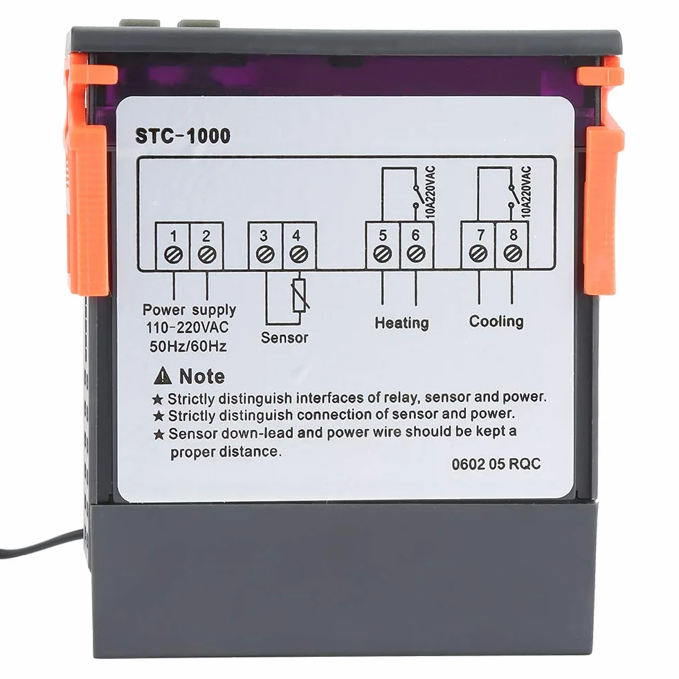 Regulator temperatury STC-1000 110-220V Cyfrowy regulator temperatury Czujnik temperatury Elektryczny termostat do akwarium, termostaty
