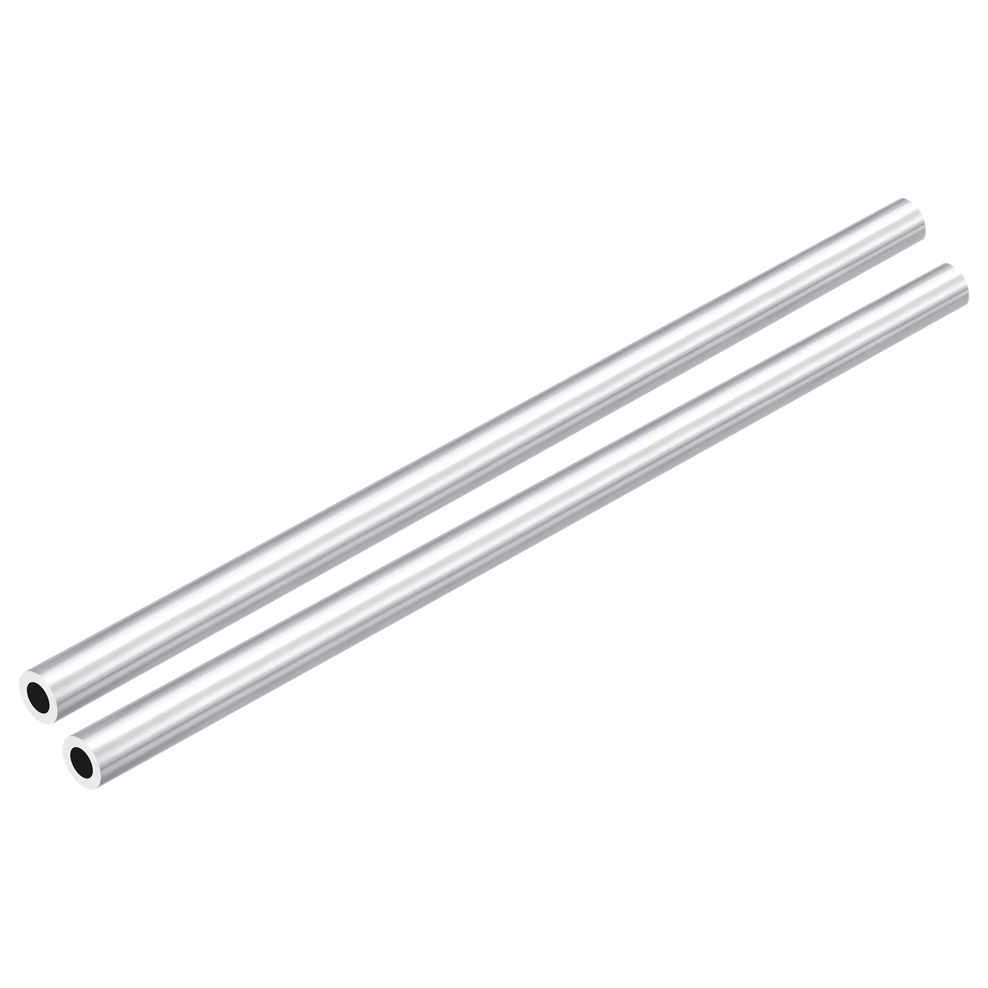 DMiotech 2-pak (10 mm śr. x 6 mm ID) 6063 aluminiowa okrągła rura o długości 200 mm przemysłowe metalowe rury do maszyn rama budowa projektów DIY