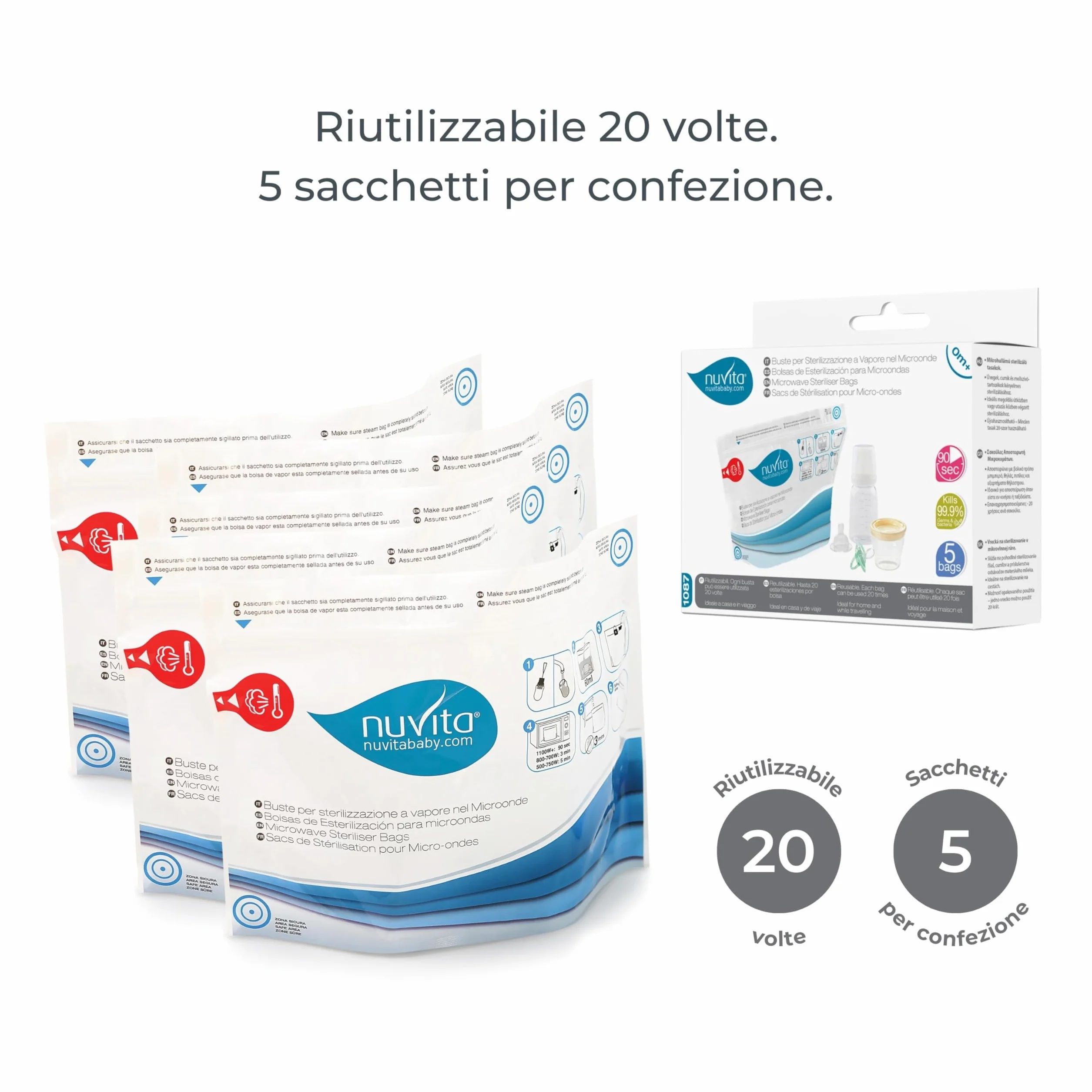 Nuvita 1087 – torba do sterylizatora mikrofalowego bez BPA