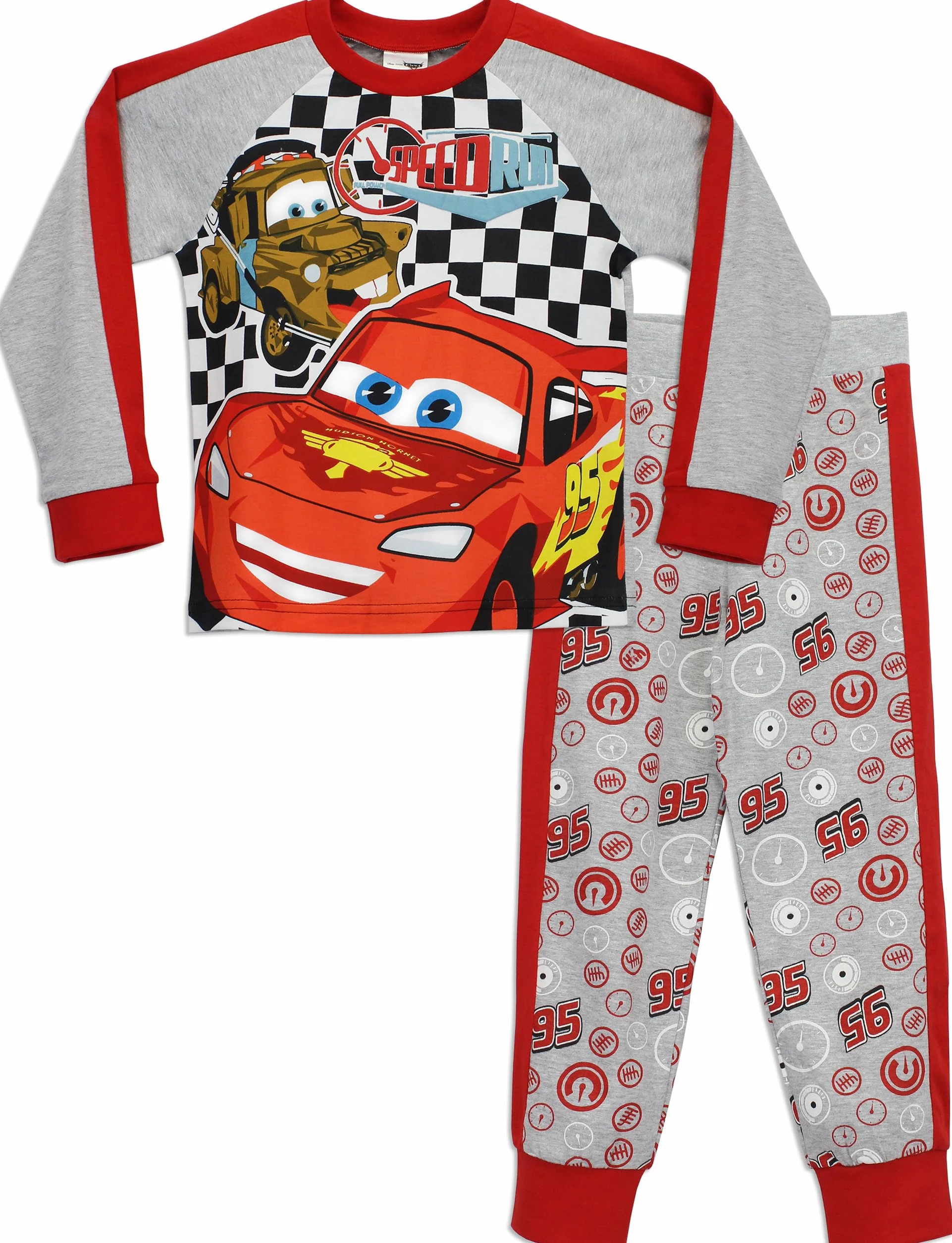 Disney Cars Piżama | Piżama dziecięca Lightning McQueen | Zestawy piżam dla chłopców |100% bawełna z długim rękawem dziecięca bielizna nocna