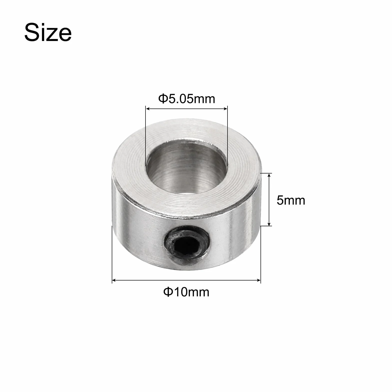 QUARKZMAN 15 sztuk 5,05 mm obroże śrubowe, średnica zewnętrzna 10 mm, grubość 5 mm, kołnierz ograniczający wiertło, kołnierze głębokości do wierteł ze stali węglowej