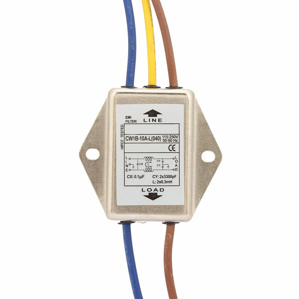 Filtr EMI Jadeshay, zasilacz jednofazowy Filtry przeciwzakłóceniowe zasilacz filtr EMI 125/250V filtr EMI do tłumienia ciągłych i okresowych impulsów zakłóceń