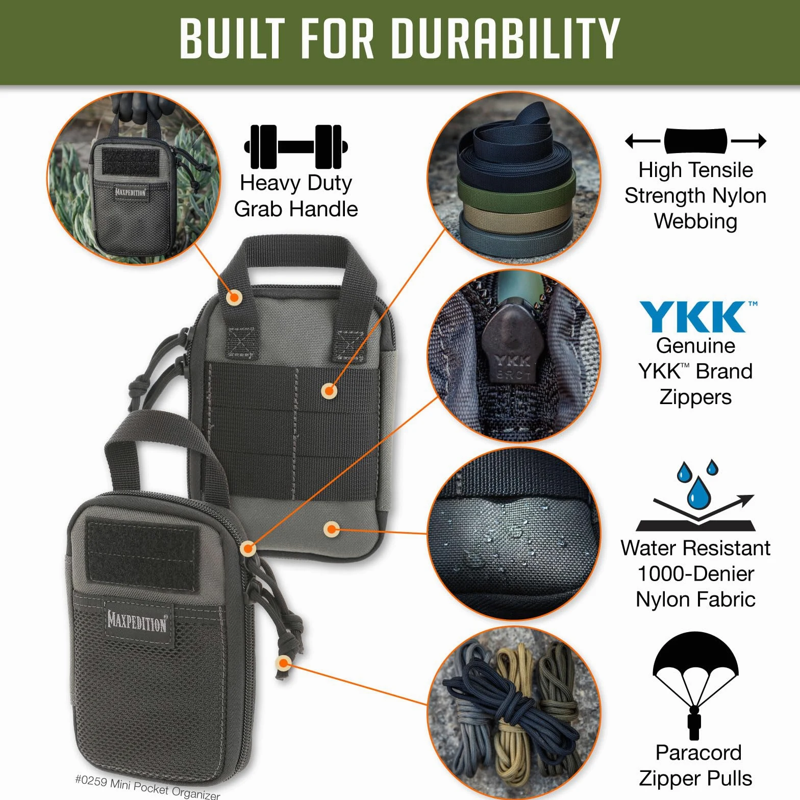 Maxpedition Mini organizer kieszonkowy szary wilk