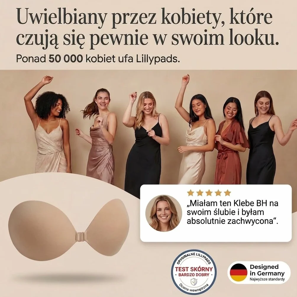 Klejony biustonosz Push Up beżowy