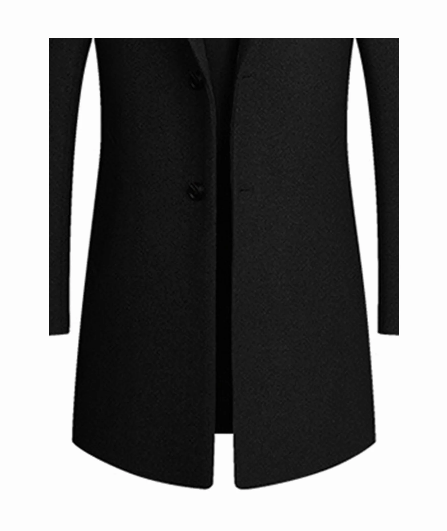 ECDAHICC Męski zimowy płaszcz z francuskiej wełny, trencz, casualowy, długi płaszcz groszkowy, Premium Classic Business suit