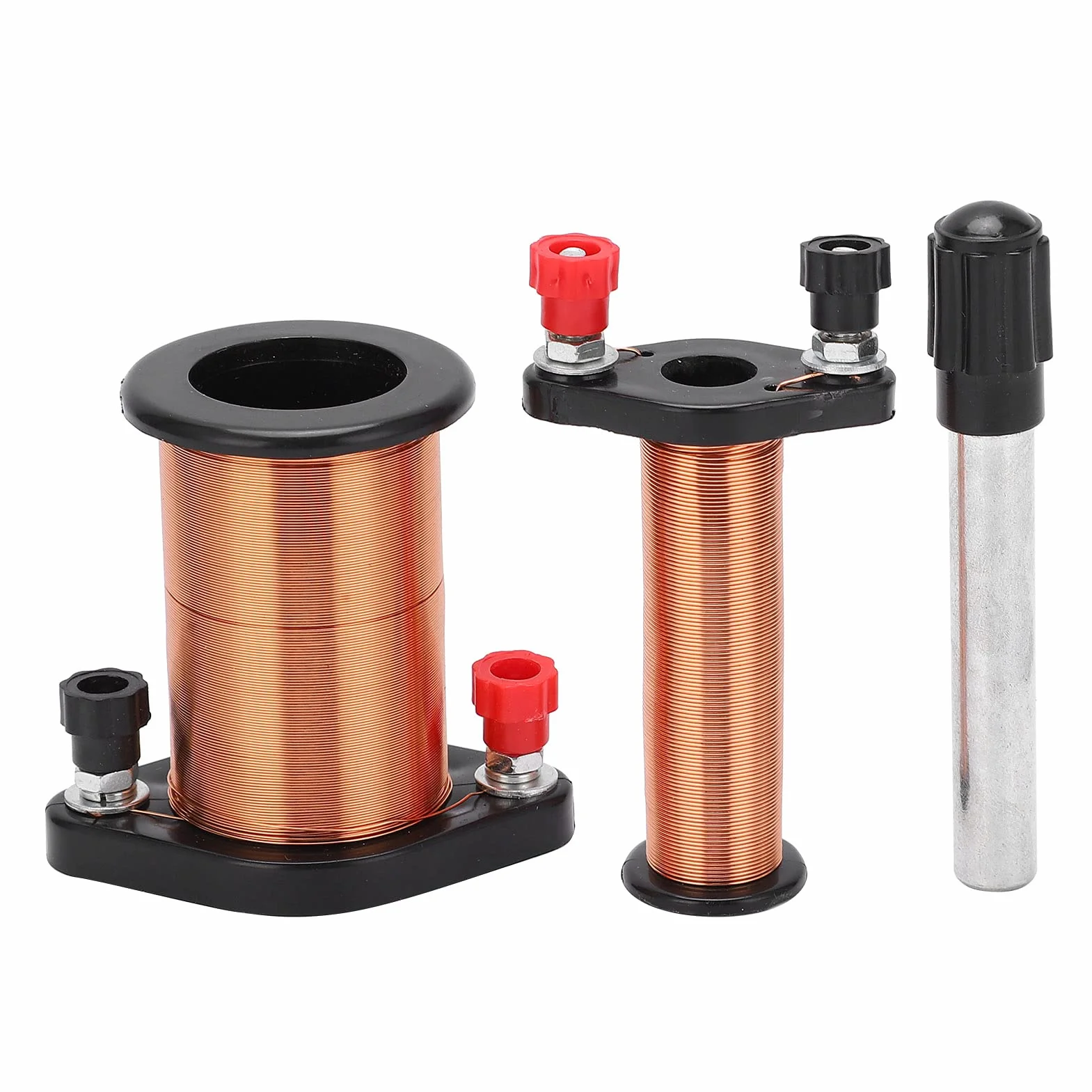 Demonstracyjna cewka indukcyjna, pierwotna cewka wtórna, fizyczna elektromagnetyczna cewka indukcyjna, instrument eksperymentalny, cewka z drutu magnetycznego do nauczania fizyki